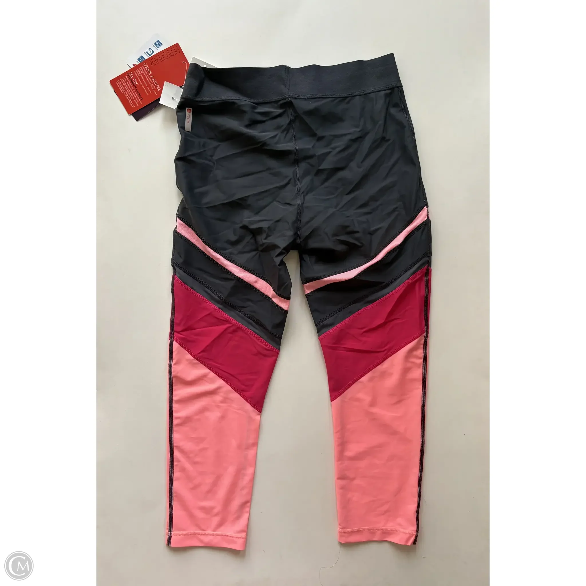 Athletic Leggings By Zella In Grey & Pink, Size: M - Image 2