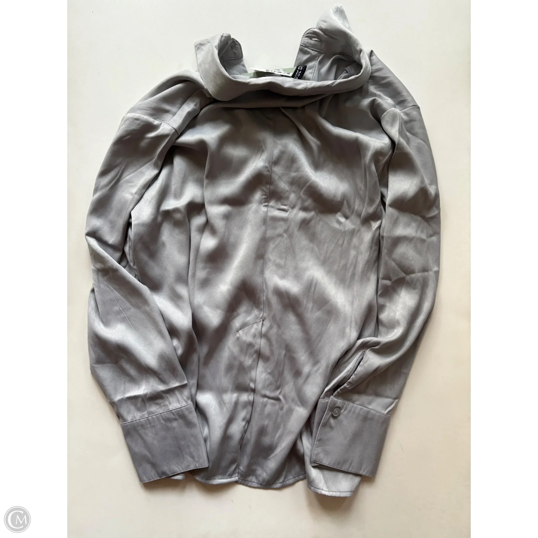 Blouse Long Sleeve By Divided In Silver, Size: S - Image 2