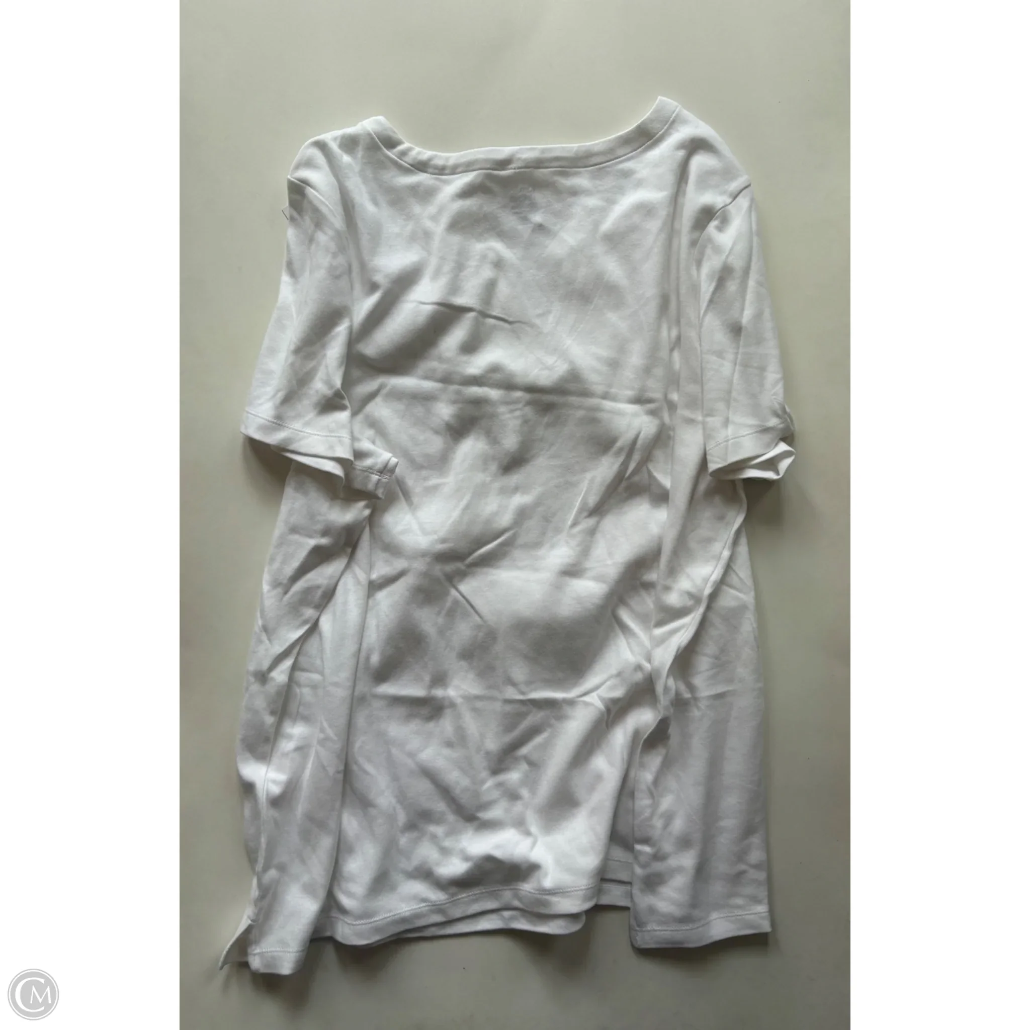 Blouse Short Sleeve By Kim Rogers In White, Size: 2x - Image 2