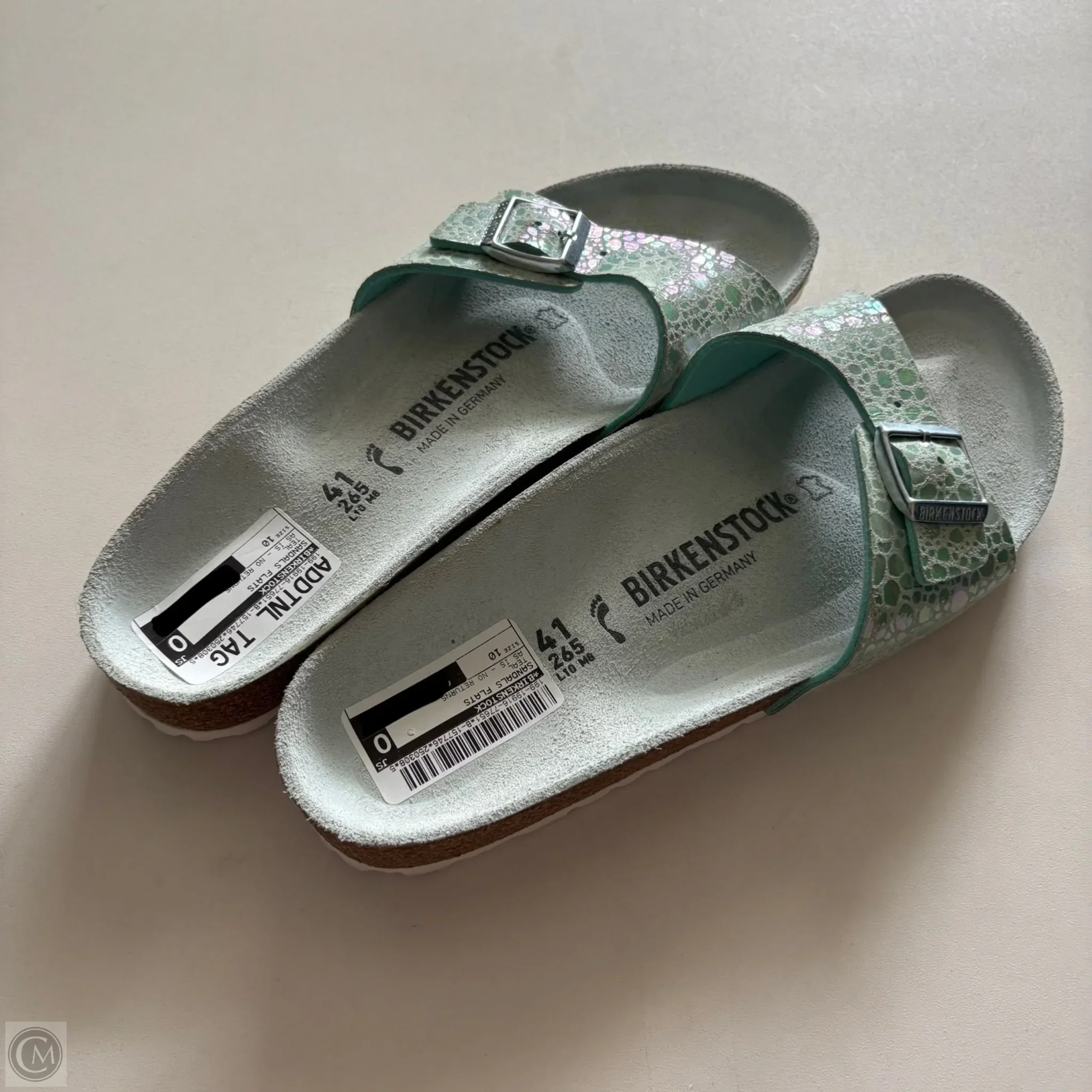 Sandals Flats By Birkenstock In Teal, Size: 10 - Image 2