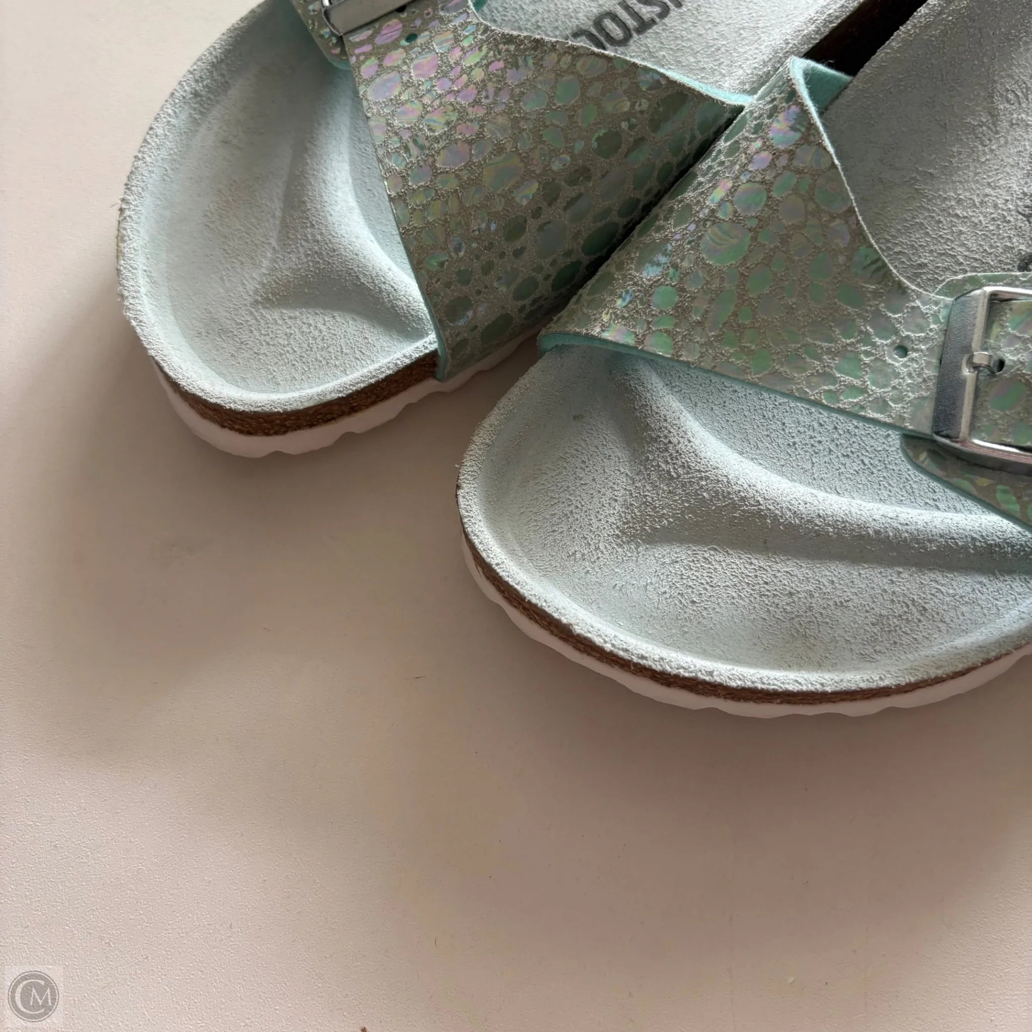 Sandals Flats By Birkenstock In Teal, Size: 10 - Image 3