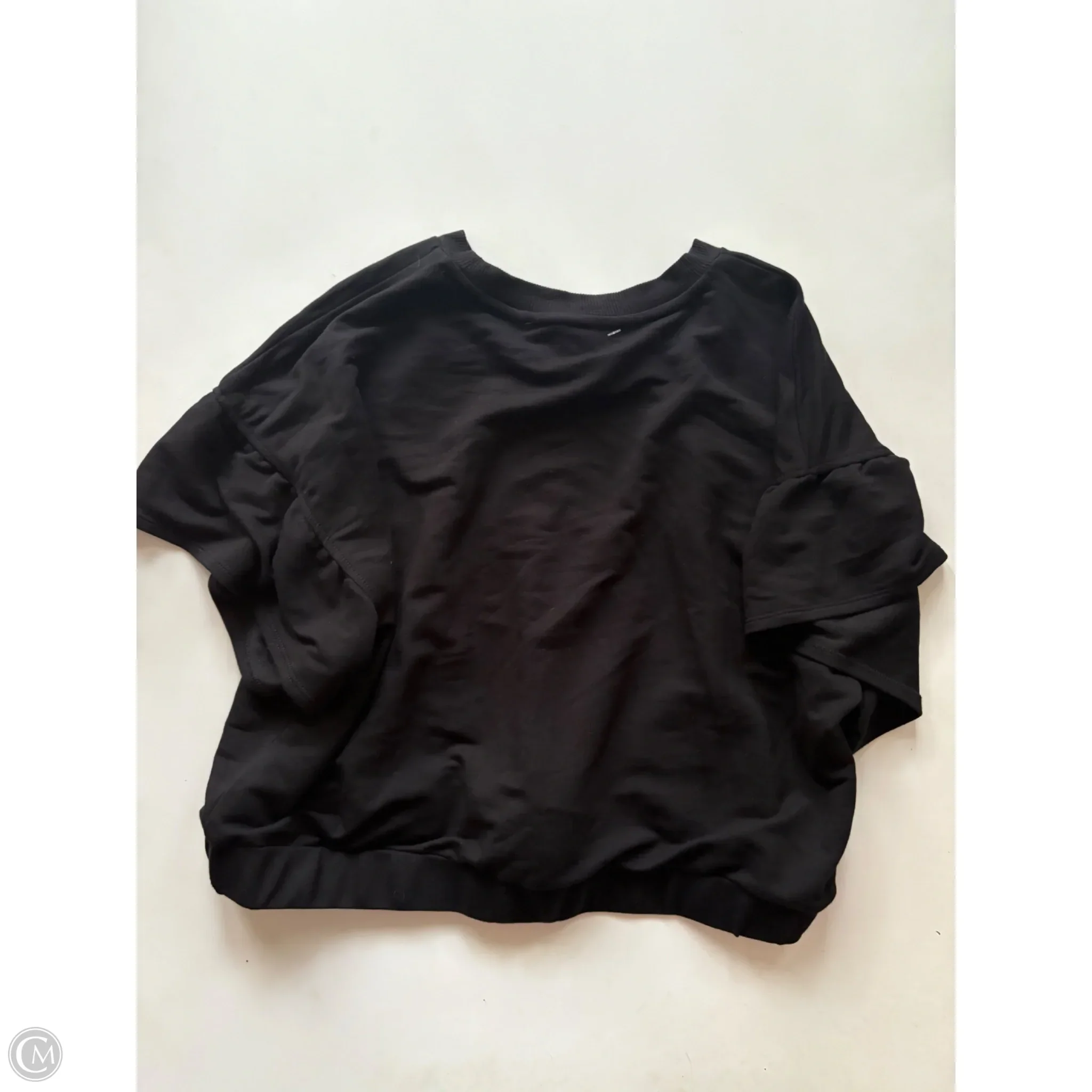 Blouse Short Sleeve By Dkny In Black, Size: L - Image 2