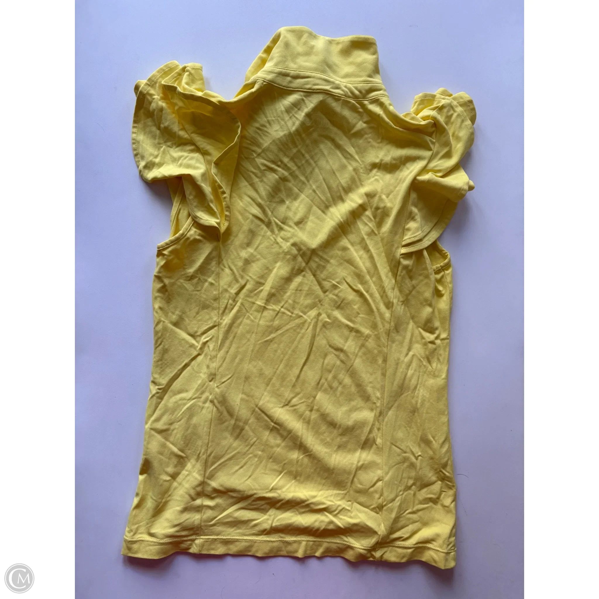 Top Short Sleeve Designer By Lilly Pulitzer In Yellow, Size: S - Image 2