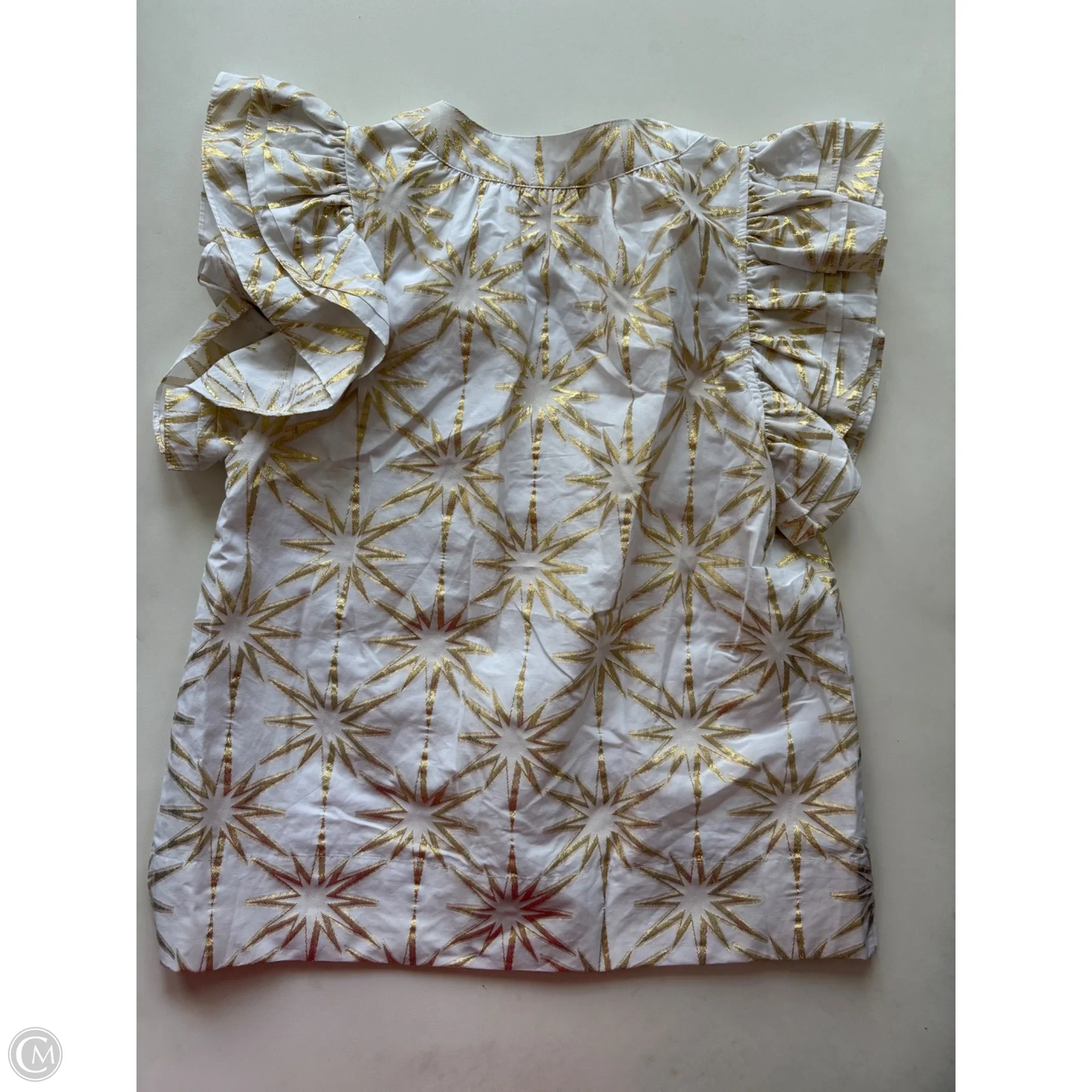 Blouse Short Sleeve By emily mccarthy In Cream, Size: Xs - Image 2