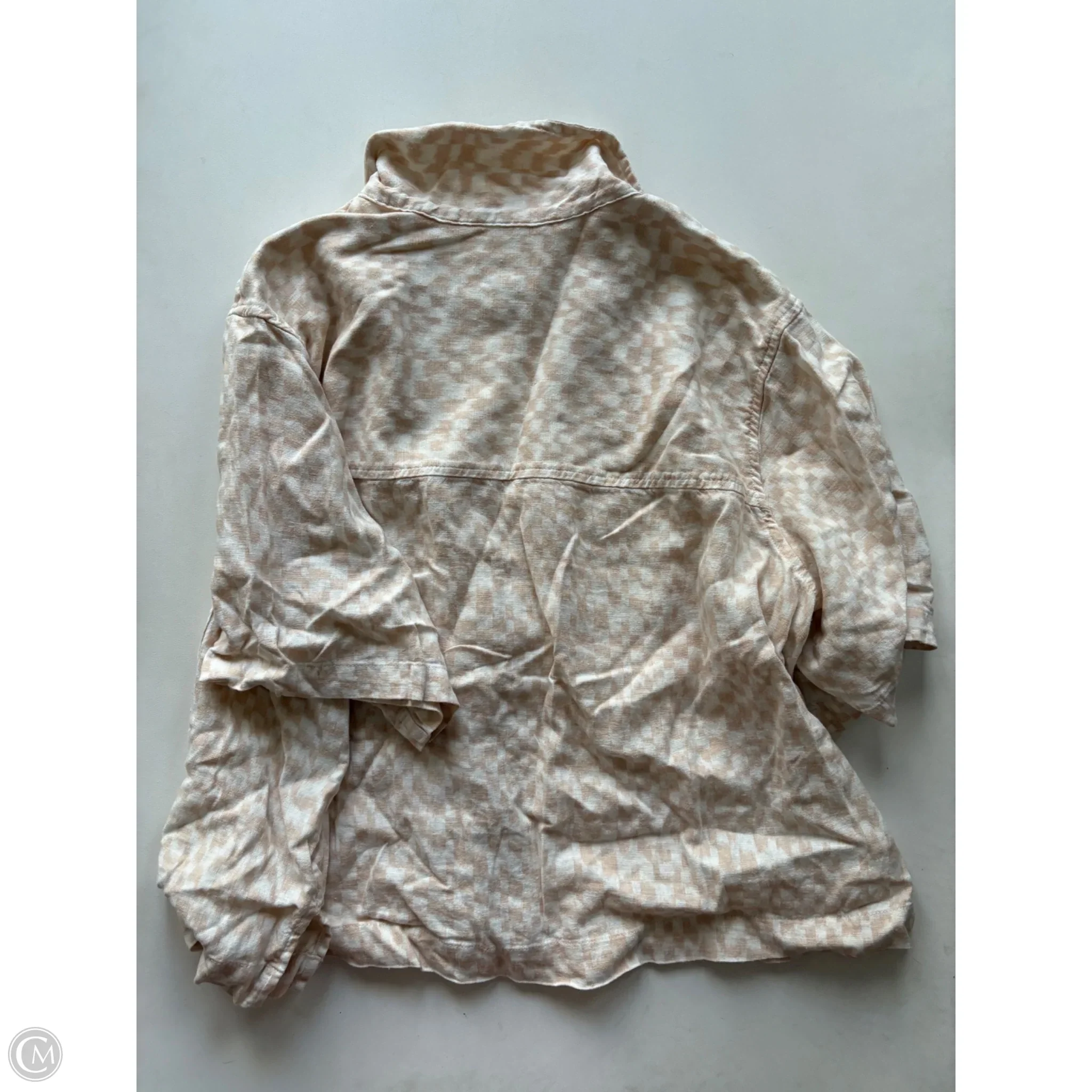 Blouse Short Sleeve By Universal Thread In Tan, Size: Xxl - Image 2