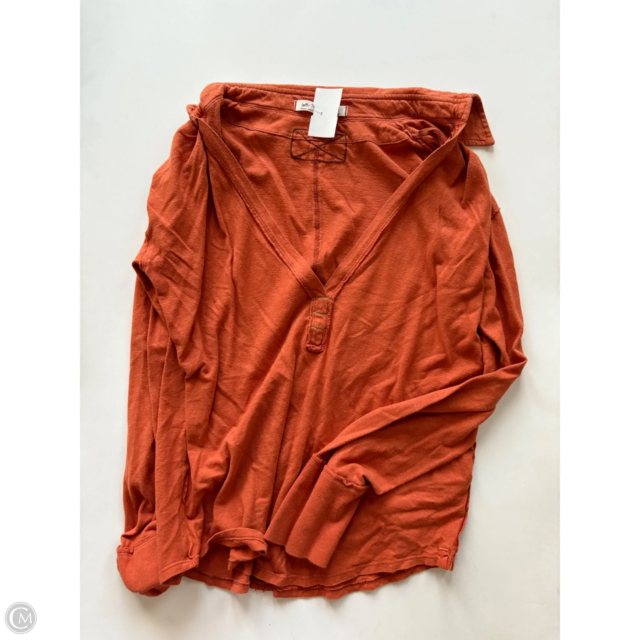 Blouse Long Sleeve By Free People In Orange, Size: S - Image 1