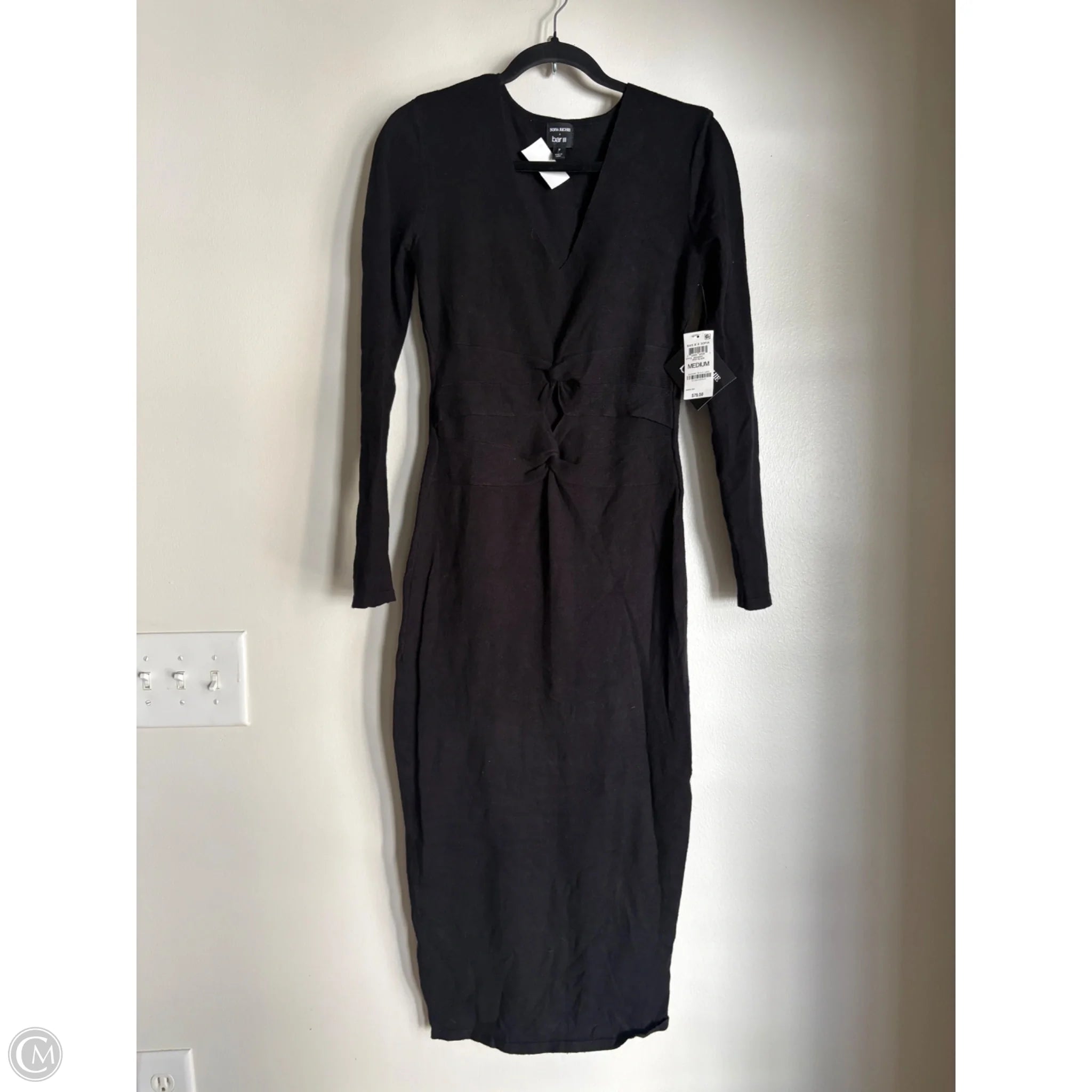 Dress Casual Midi By Bar Iii In Black, Size: M - Image 1