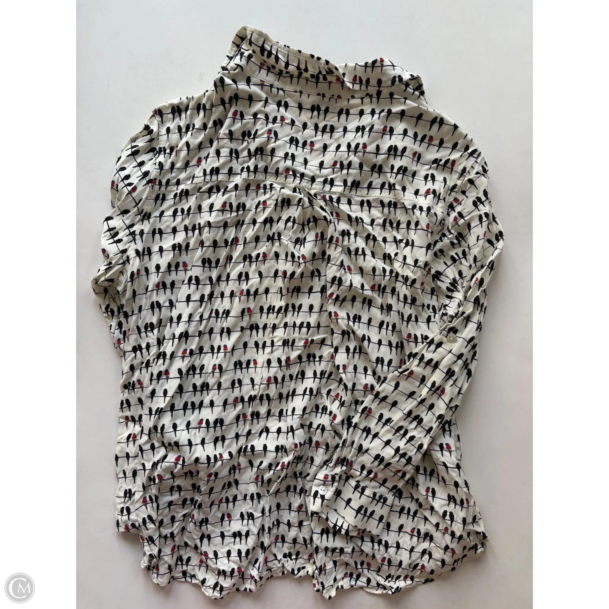 Blouse Long Sleeve By june and delancy In White, Size: 1x - Image 2