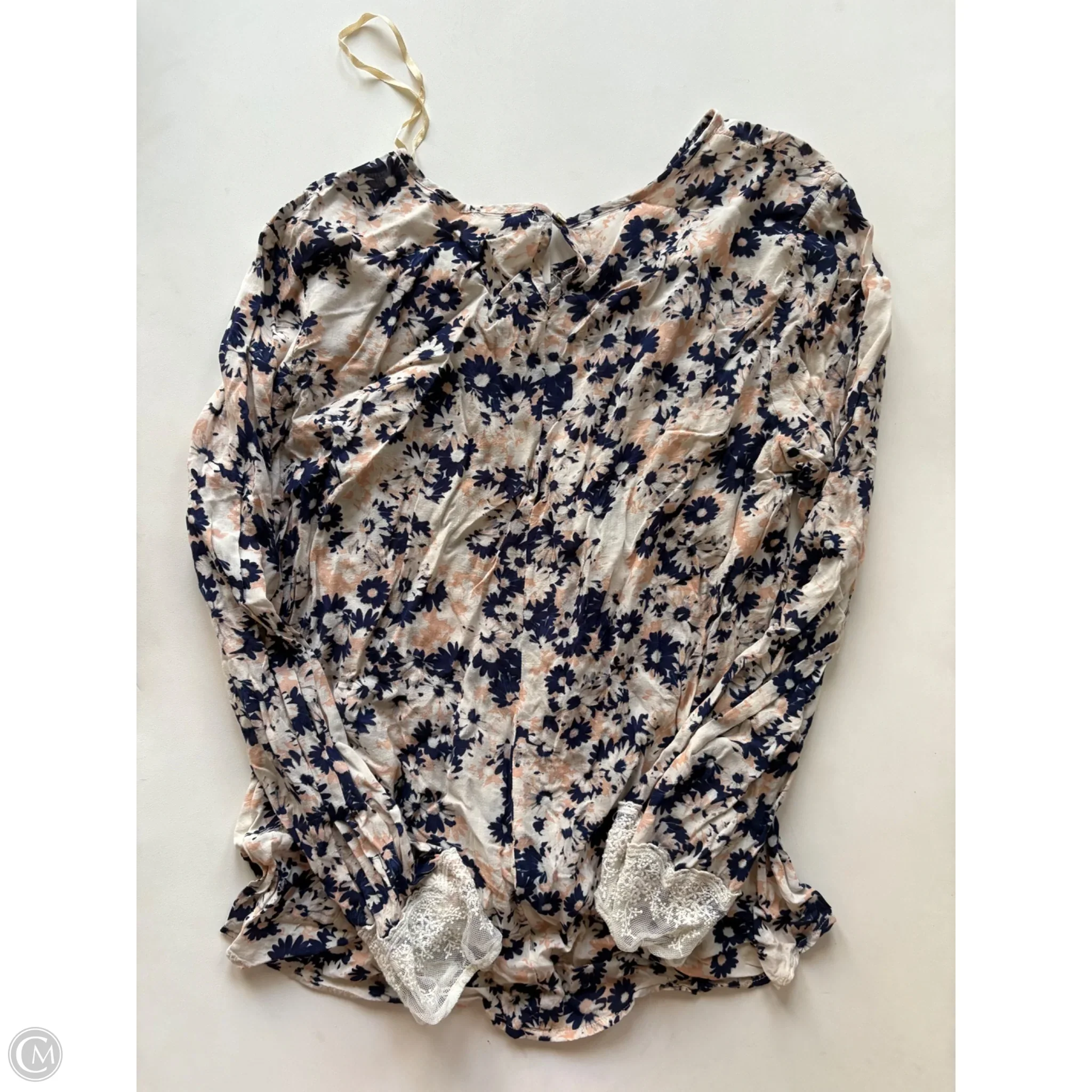 Blouse Long Sleeve By Democracy In Purple, Size: L - Image 2