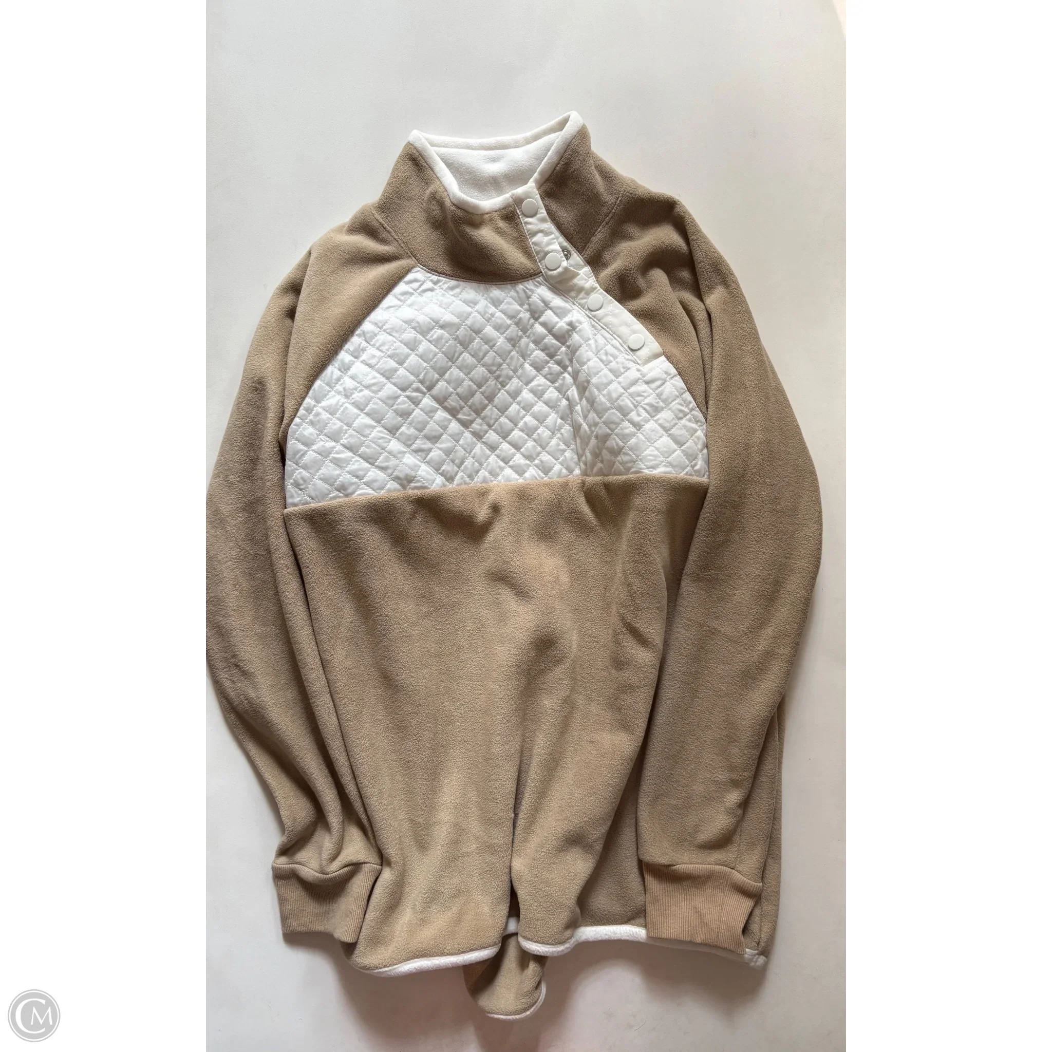 Jacket Faux Fur & Sherpa By Crown And Ivy In Tan, Size: Xl - Image 1