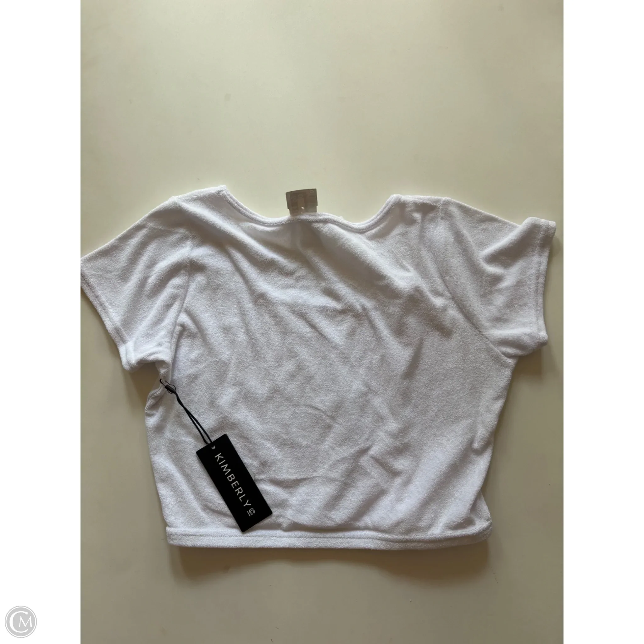 Blouse Short Sleeve By kimberly In White, Size: L - Image 2