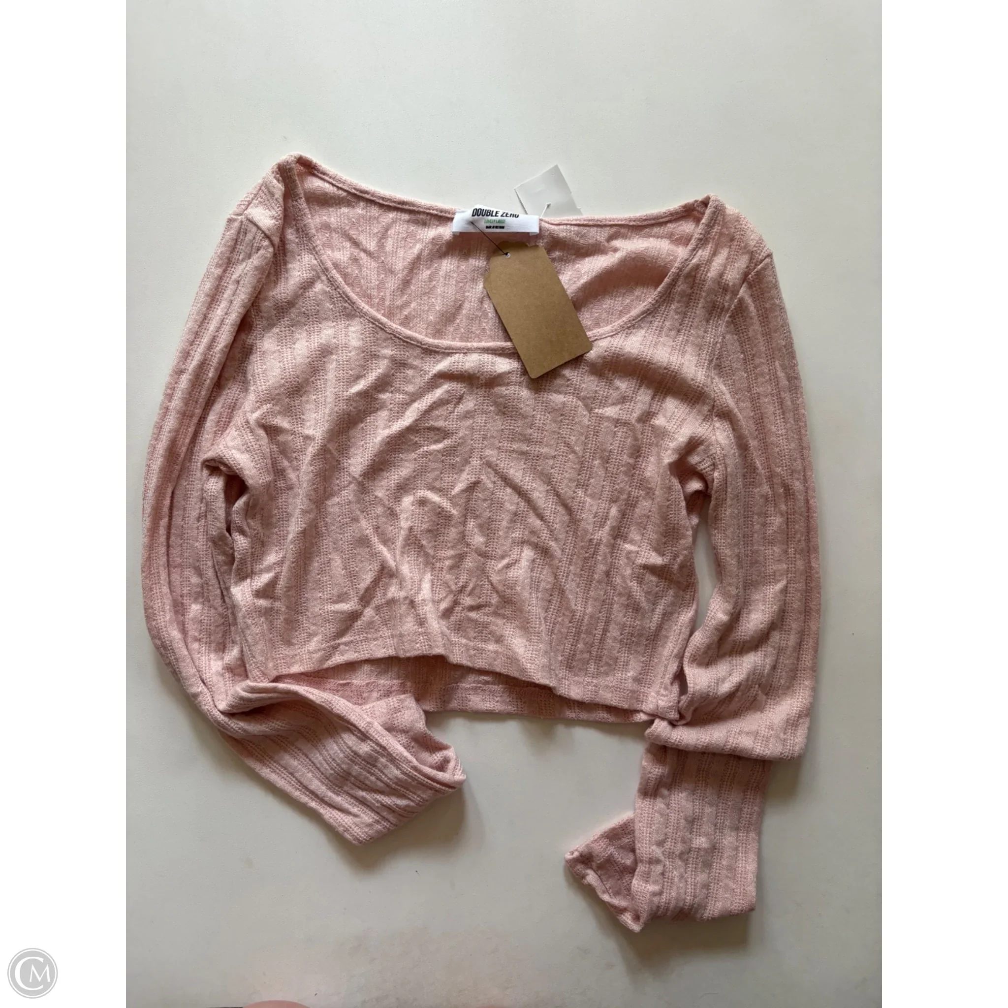 Blouse Long Sleeve By Double Zero In Pink, Size: L - Image 1