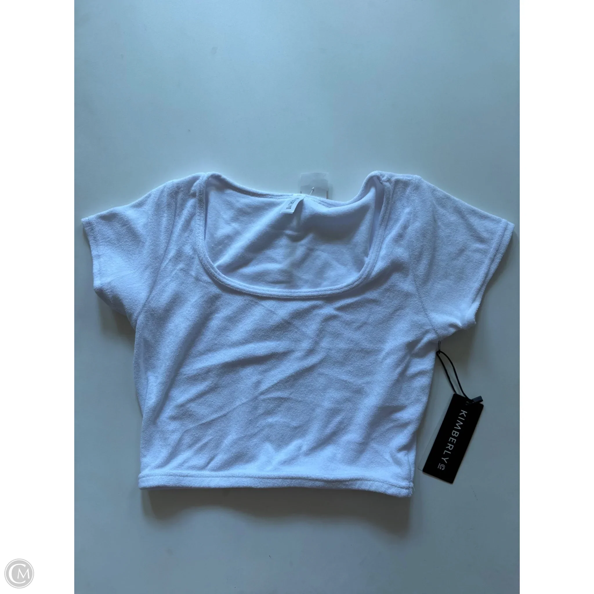 Blouse Short Sleeve By kimberly In White, Size: M - Image 1