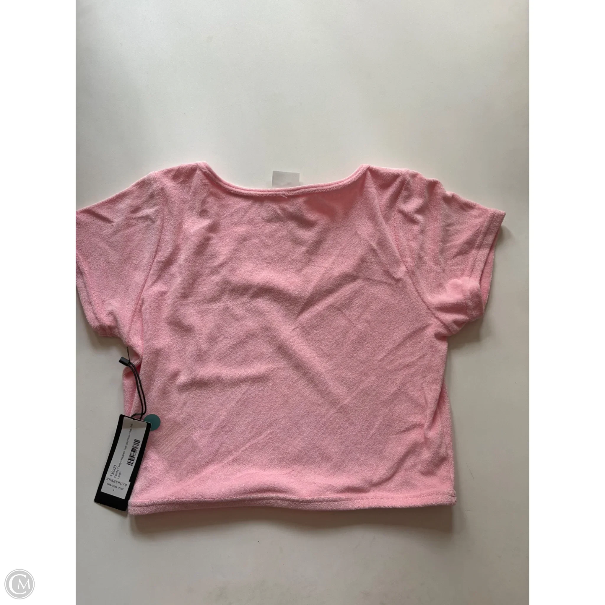 Blouse Short Sleeve By Kimberly In Pink, Size: L - Image 2