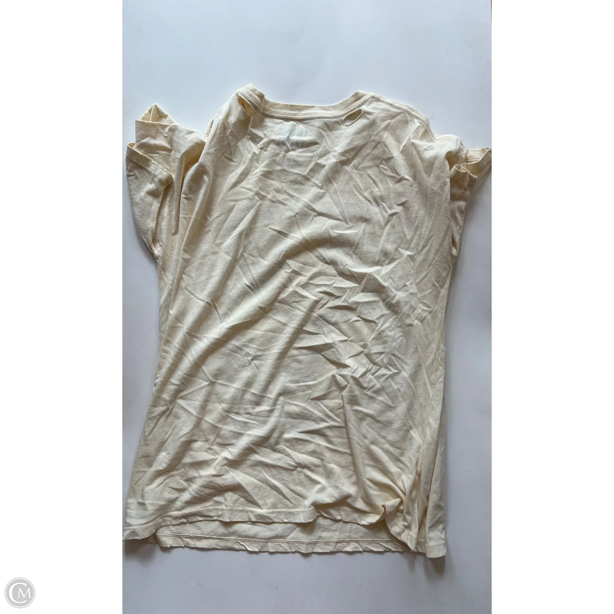 Blouse Short Sleeve By Cmc In Cream, Size: S - Image 2