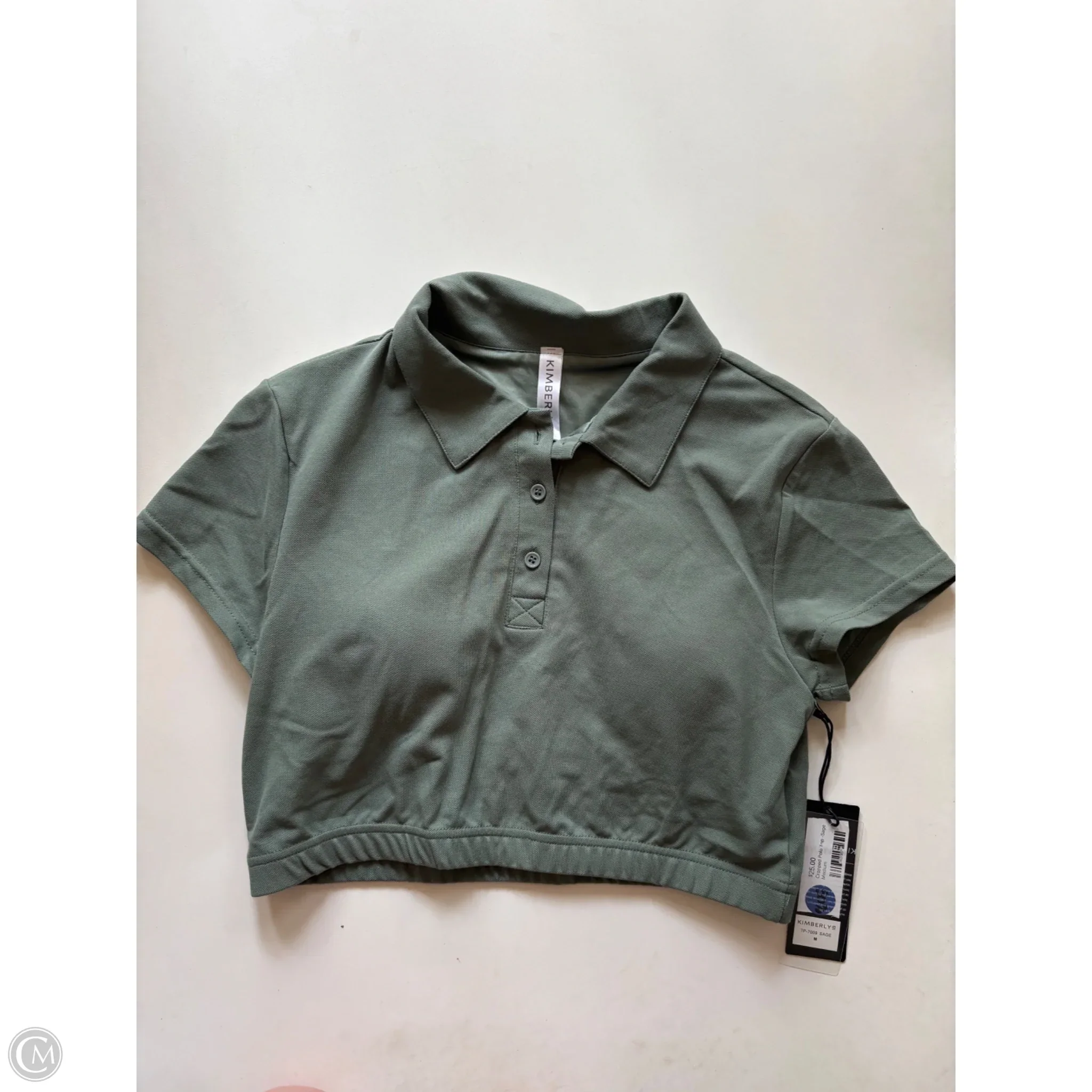 Blouse Short Sleeve By kimberly In Green, Size: M - Image 1