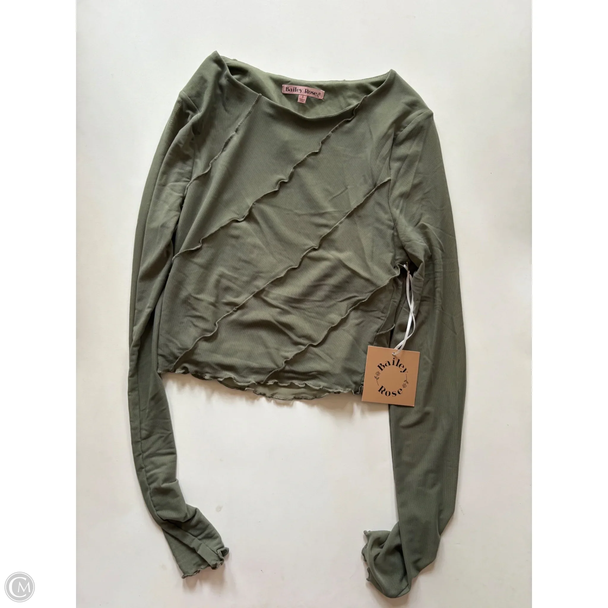 Blouse Long Sleeve By bailey rose In Green, Size: S - Image 1
