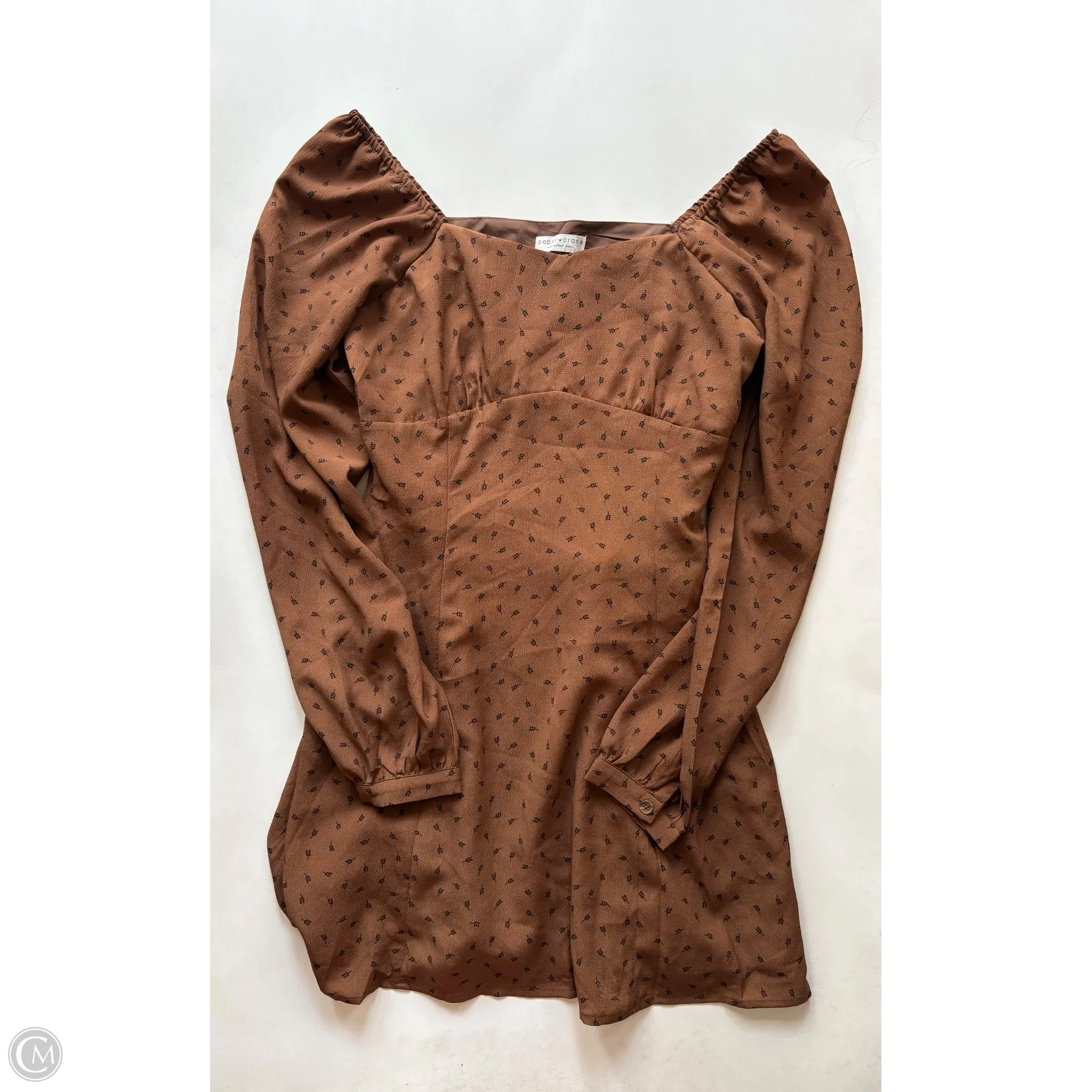 Dress Casual Midi By Paper Crane In Brown, Size: Small - Image 1