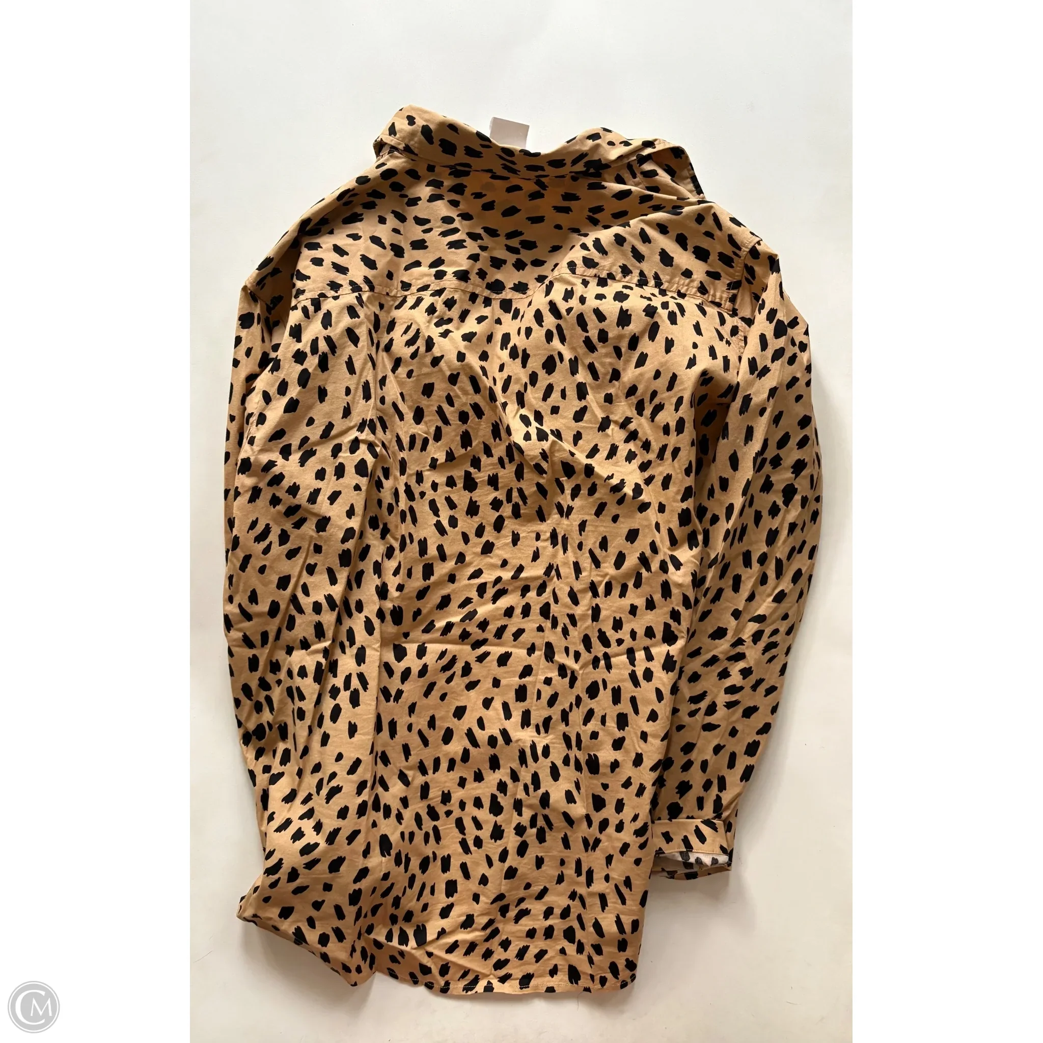 Blouse Long Sleeve By Crown And Ivy In Leopard Print, Size: Xl - Image 2