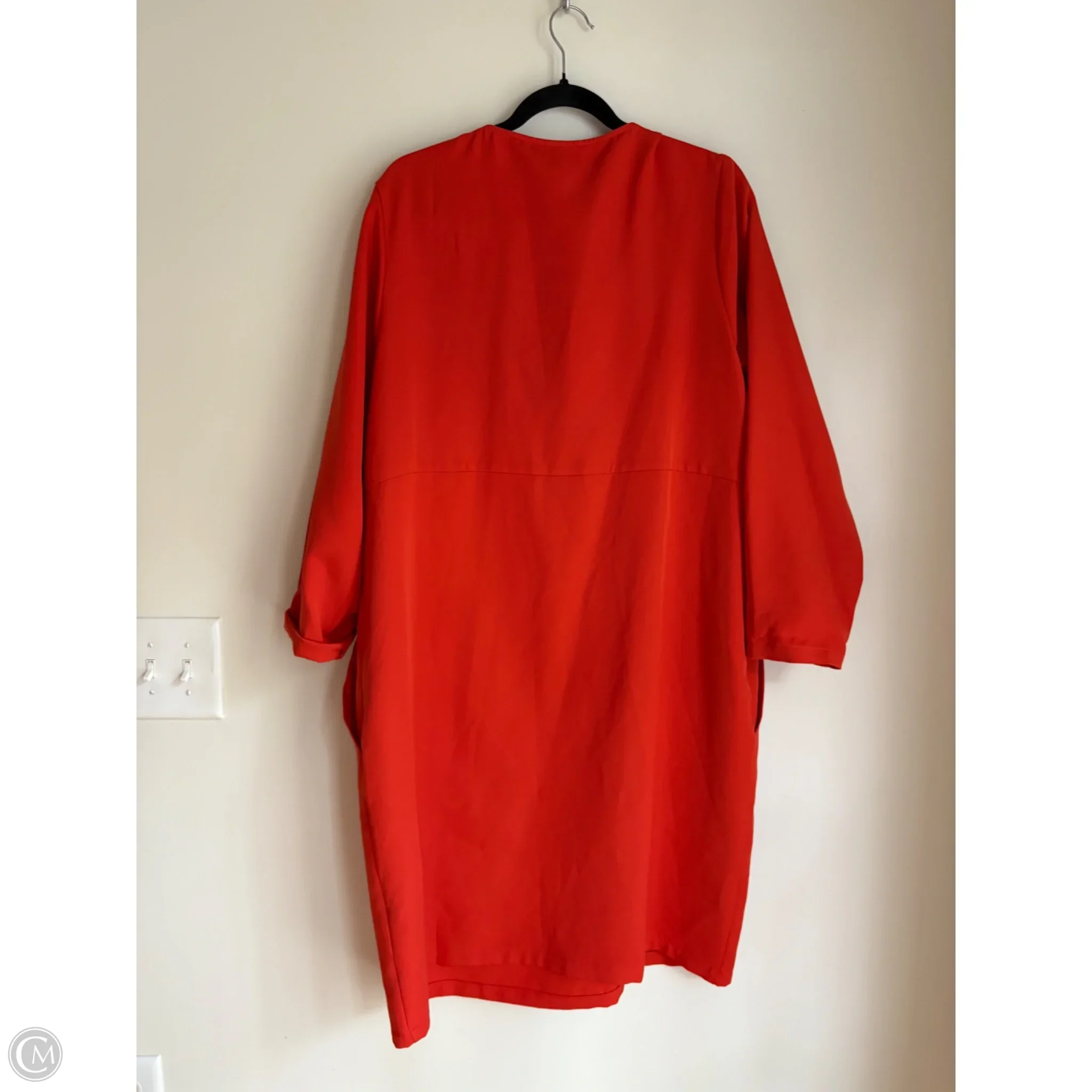 Dress Casual Midi By y of curve In Orange, Size: 1x - Image 2