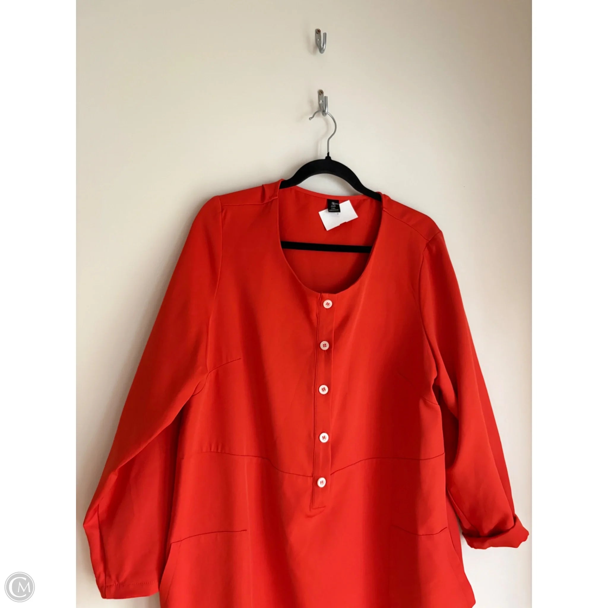 Dress Casual Midi By y of curve In Orange, Size: 1x - Image 3