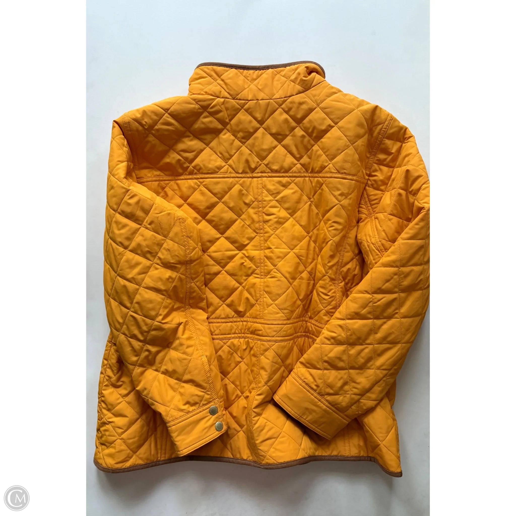 Jacket Puffer & Quilted By Talbots In Yellow, Size: Xlp - Image 2