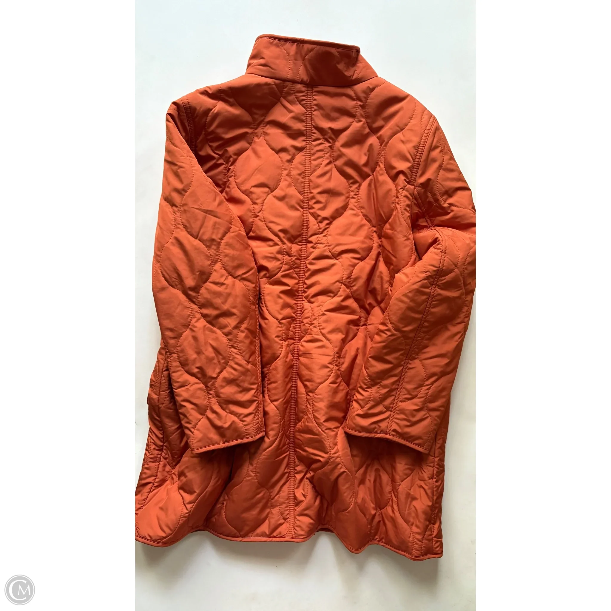 Jacket Puffer & Quilted By Talbots In Orange, Size: Xlp - Image 2
