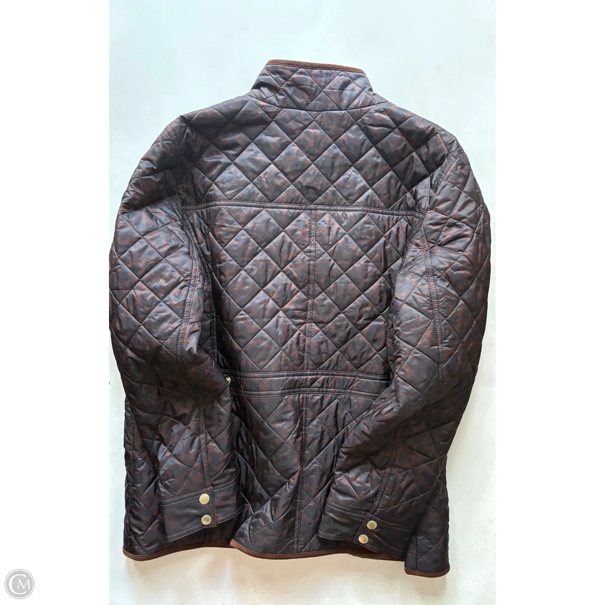 Jacket Puffer & Quilted By Talbots In Brown, Size: Xl - Image 2