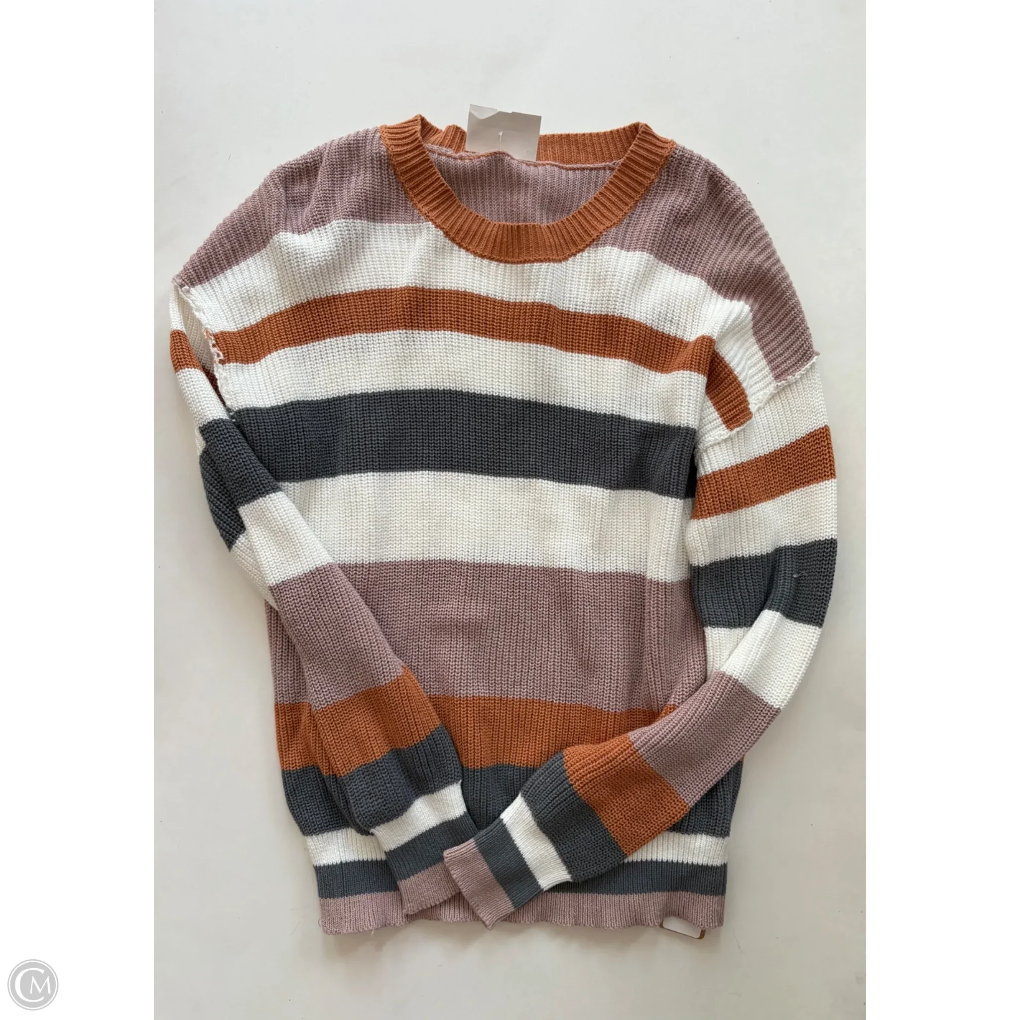 Sweater By Cmc In Striped Pattern, Size: L - Image 1