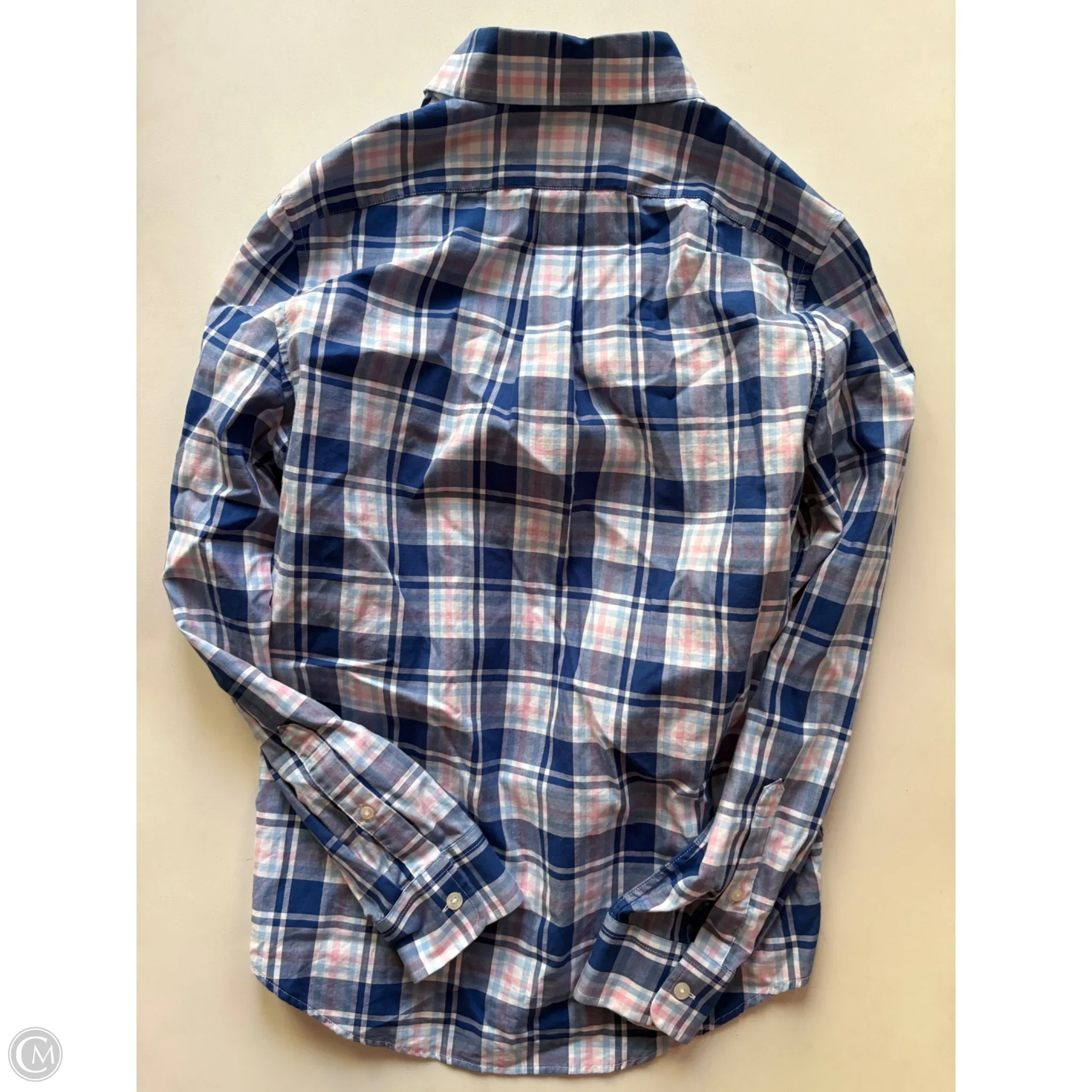 Blouse Long Sleeve By Vineyard Vines In Plaid Pattern, Size: Xs - Image 2