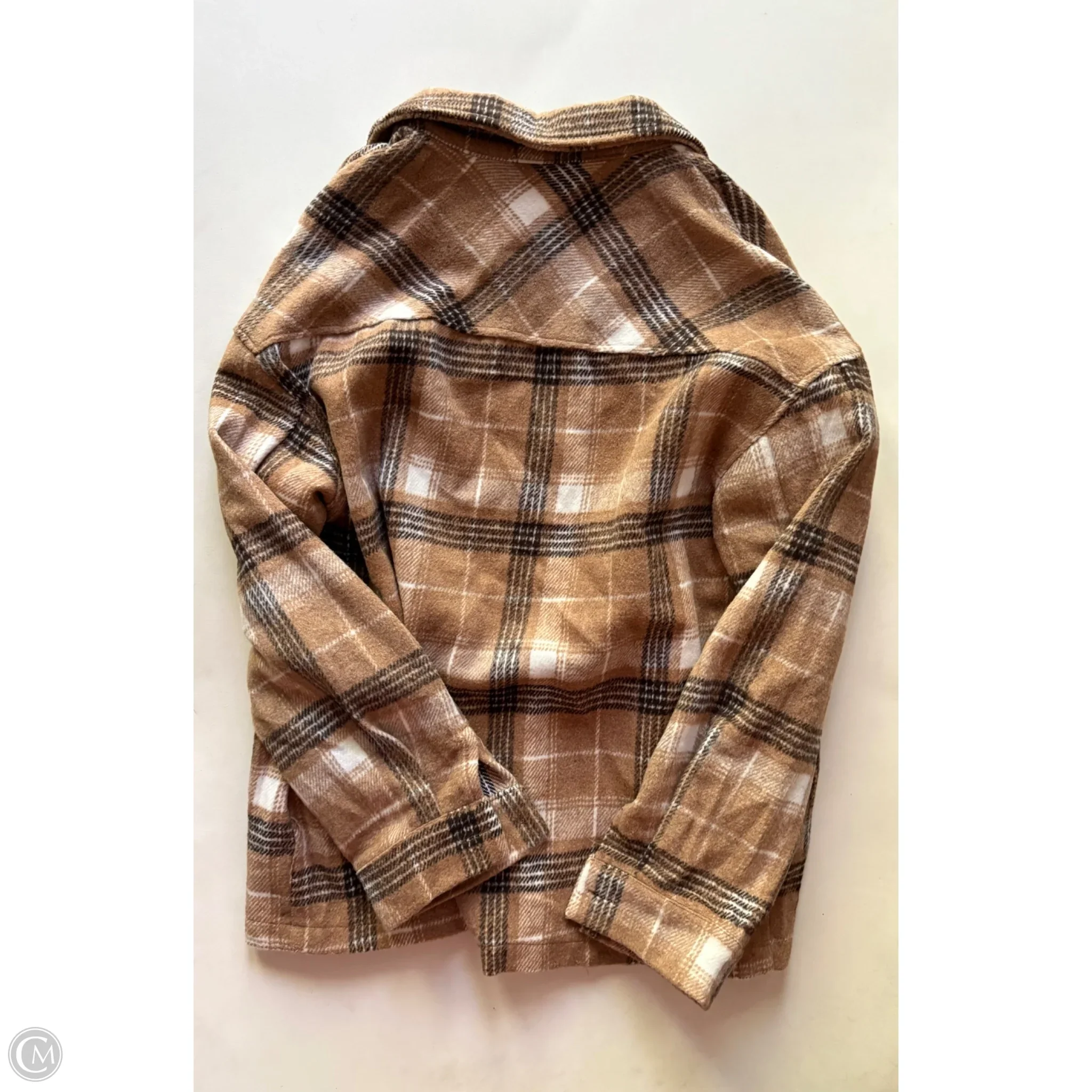 Blouse Long Sleeve By Paper Crane In Plaid Pattern, Size: S - Image 2