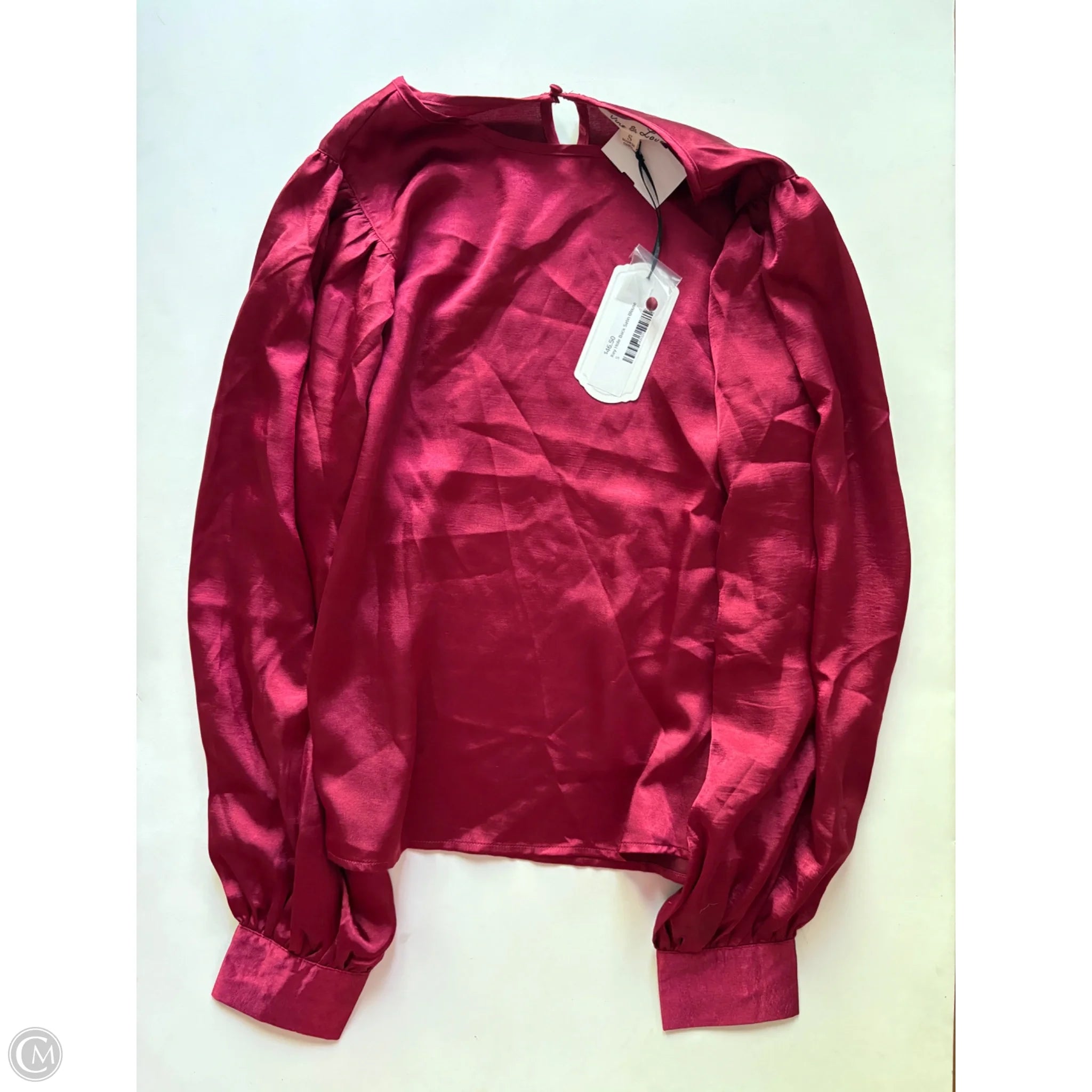 Blouse Long Sleeve By vine and love In Red, Size: S - Image 1