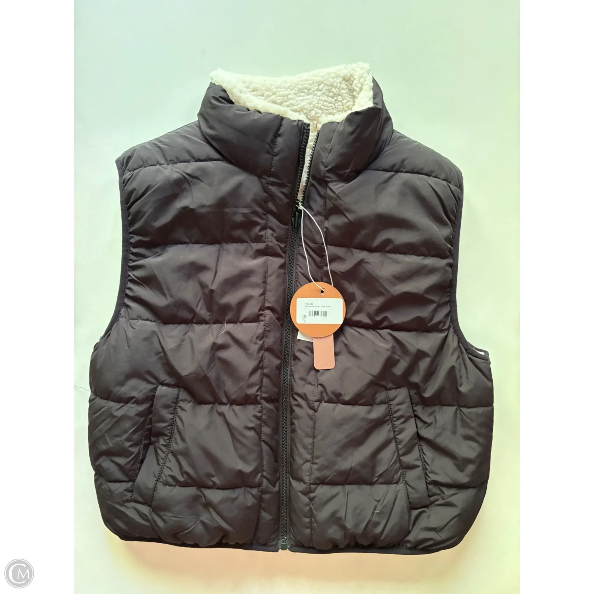 Vest Faux Fur & Sherpa By Cmc In Black, Size: L