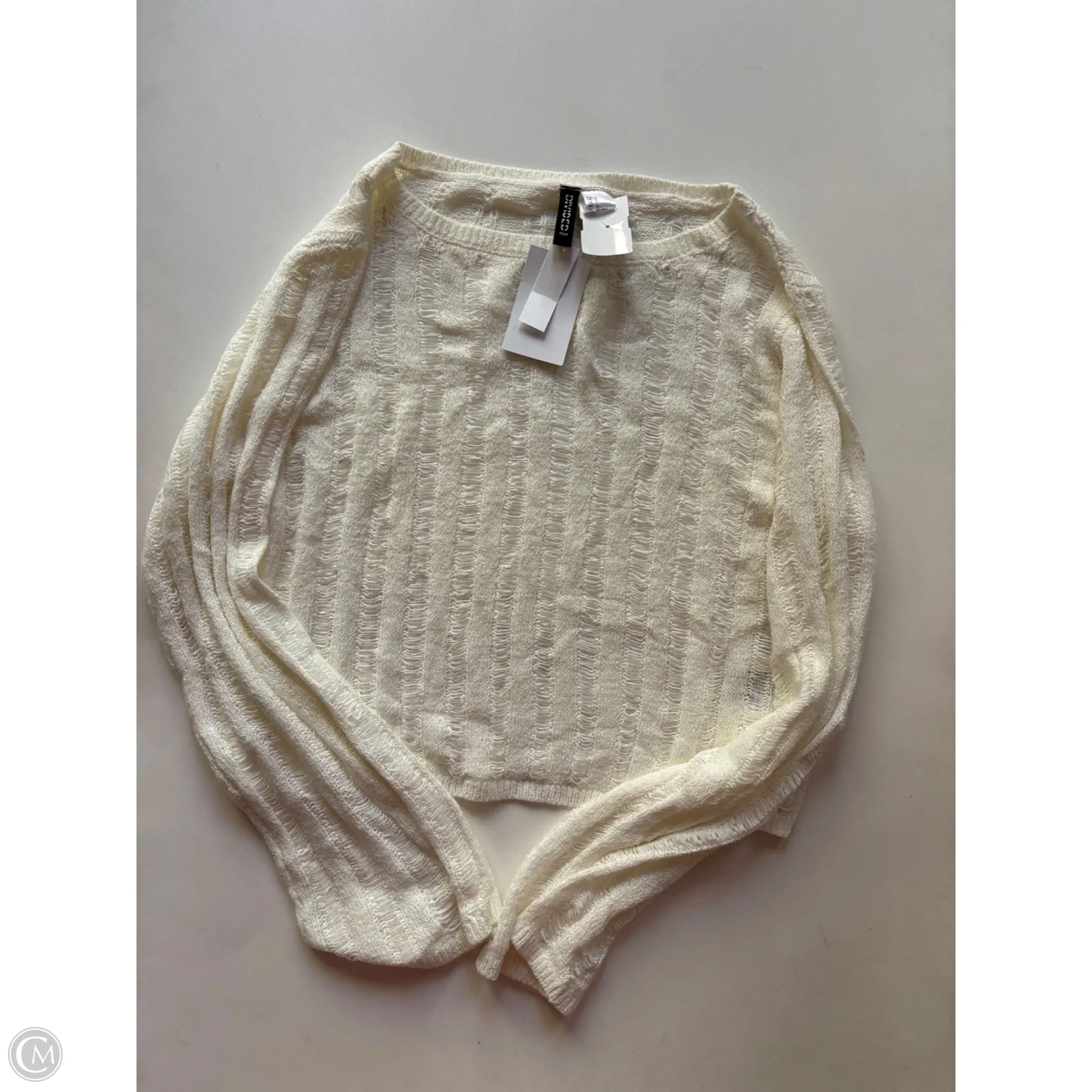 Blouse Long Sleeve By Divided In Cream, Size: S - Image 1