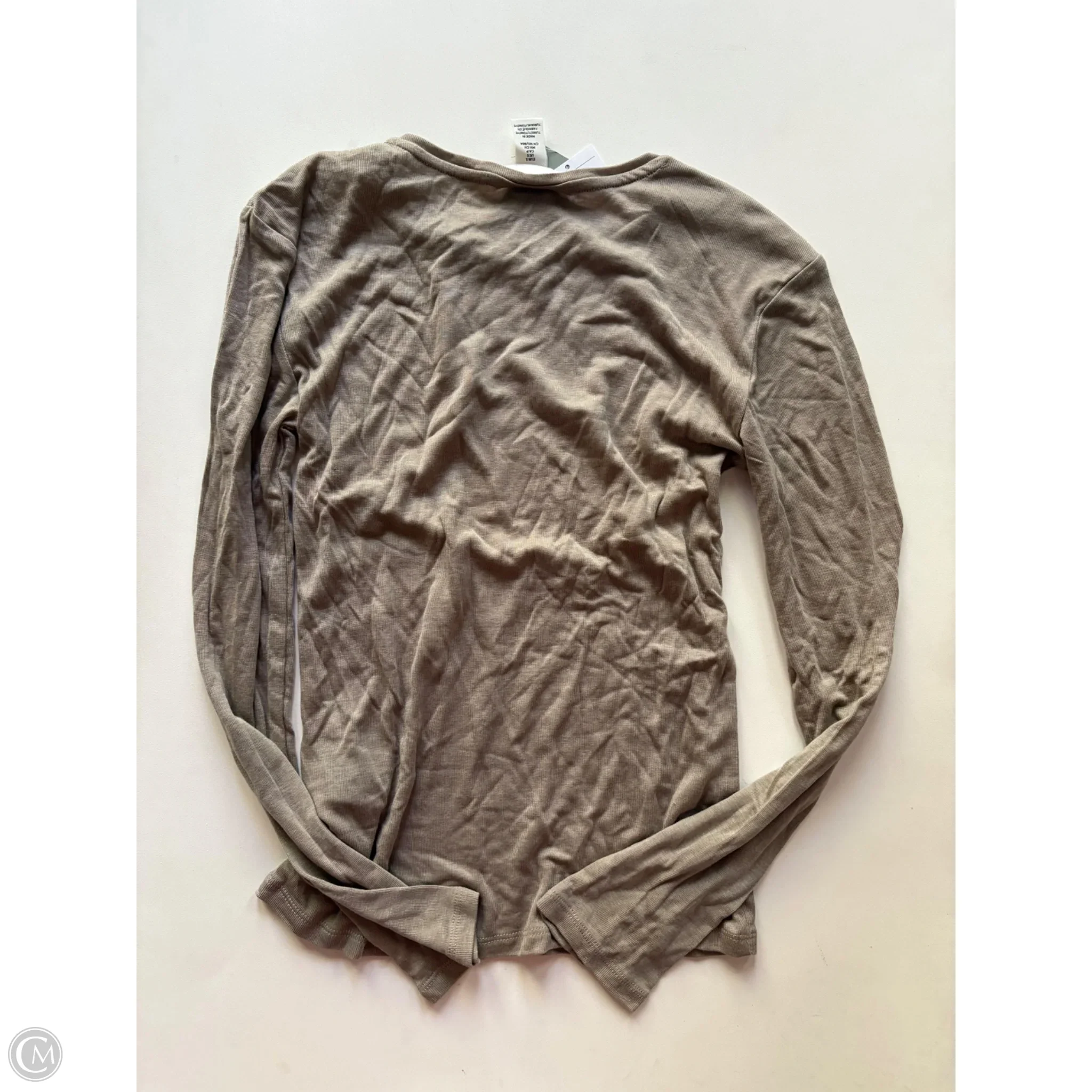 Blouse Long Sleeve By H&m In Tan, Size: S - Image 2