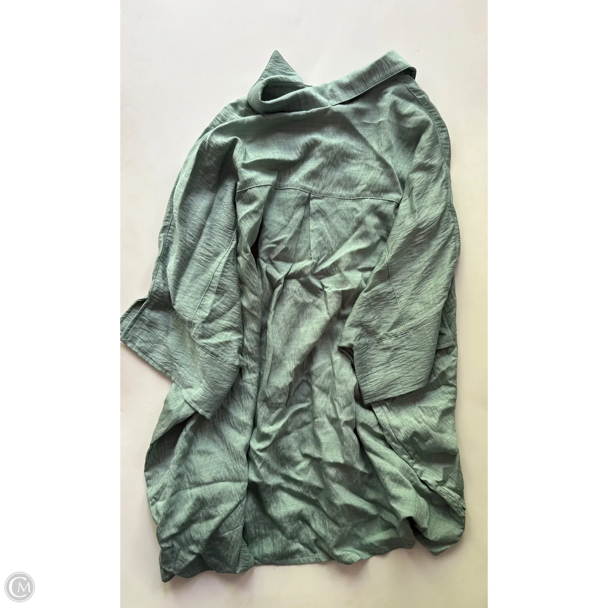 Blouse Short Sleeve By Entro In Green, Size: Xl - Image 2