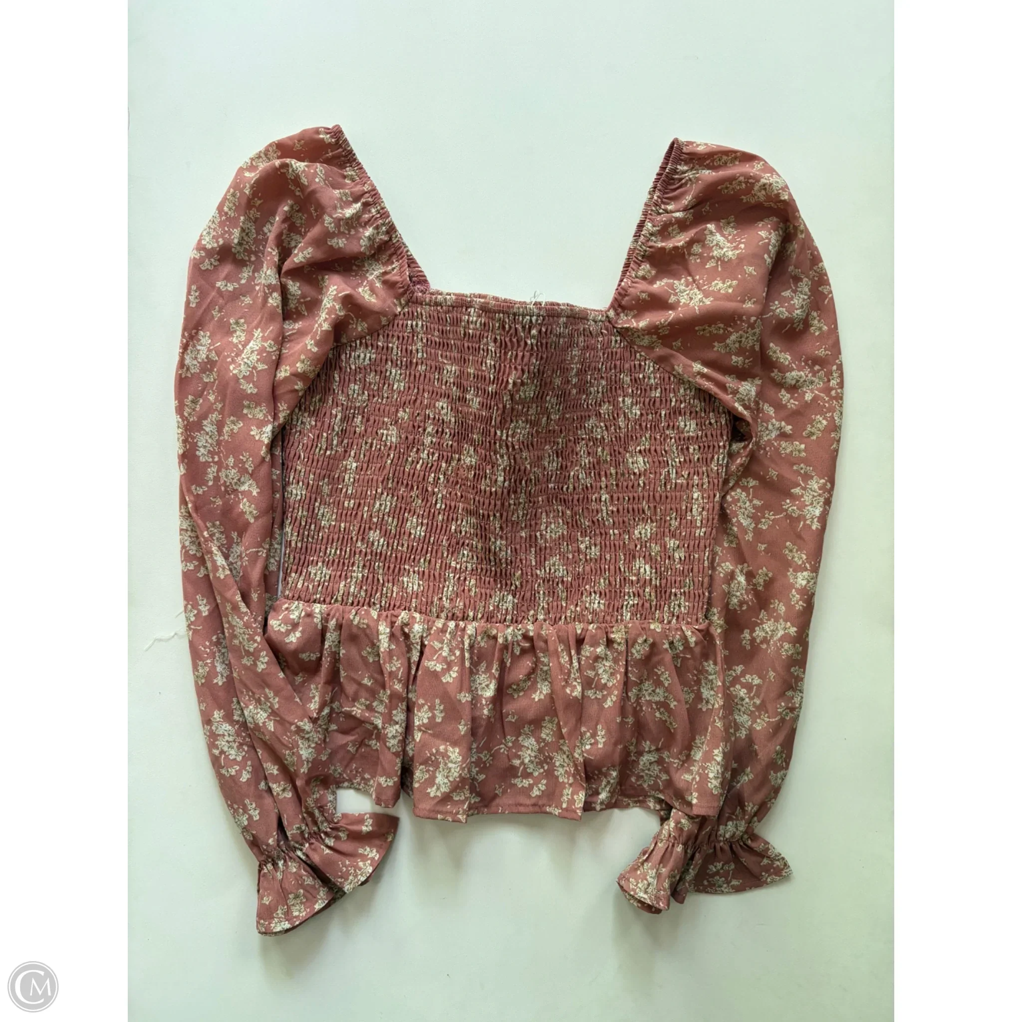 Blouse Long Sleeve By Paper Crane In Floral Print, Size: S - Image 1