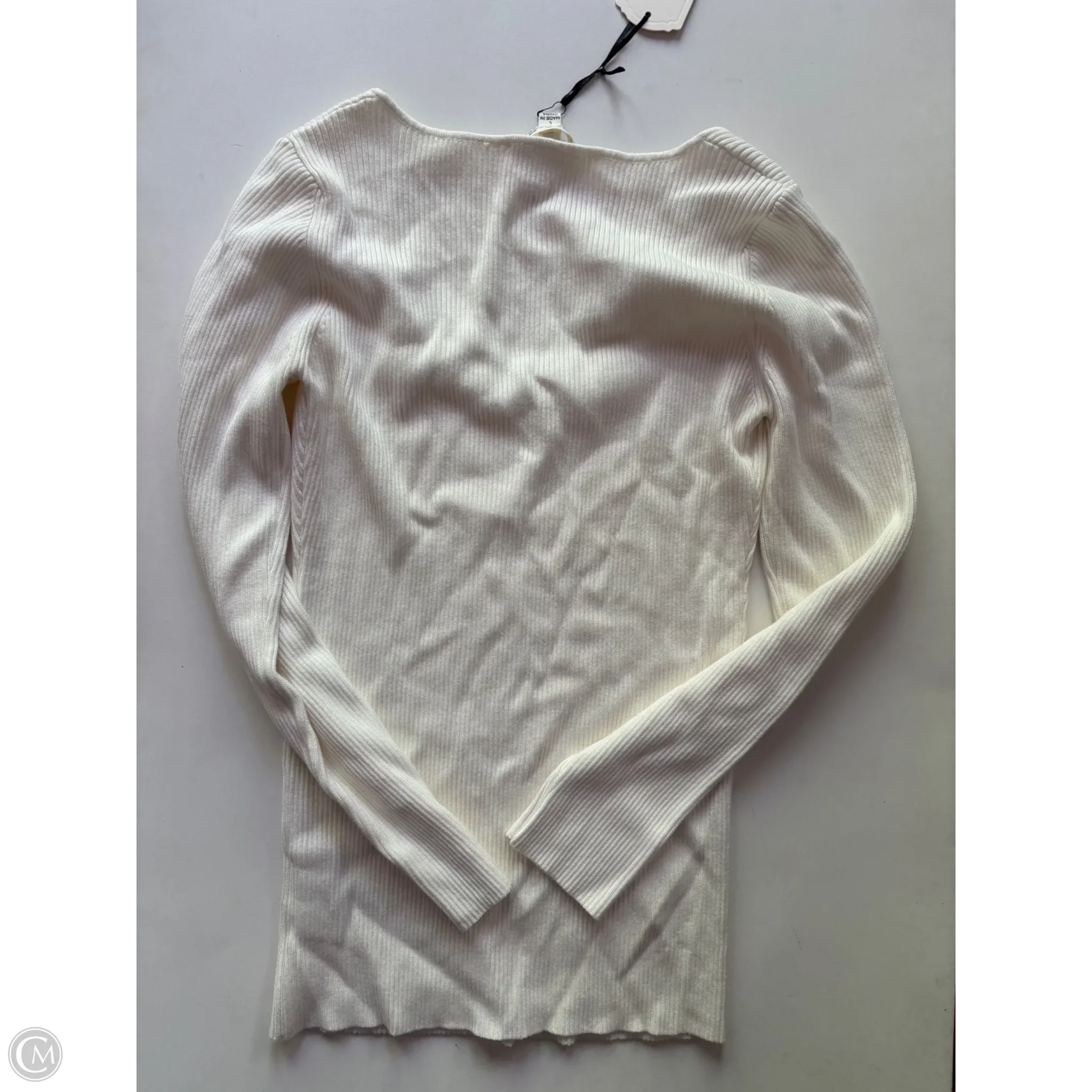 Blouse Long Sleeve By vine and love In Cream, Size: L - Image 2