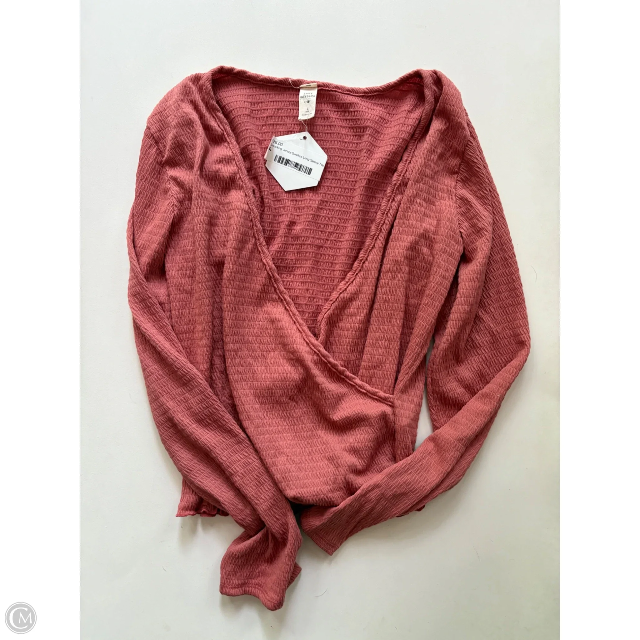 Blouse Long Sleeve By lazy sundays In Pink, Size: L - Image 1