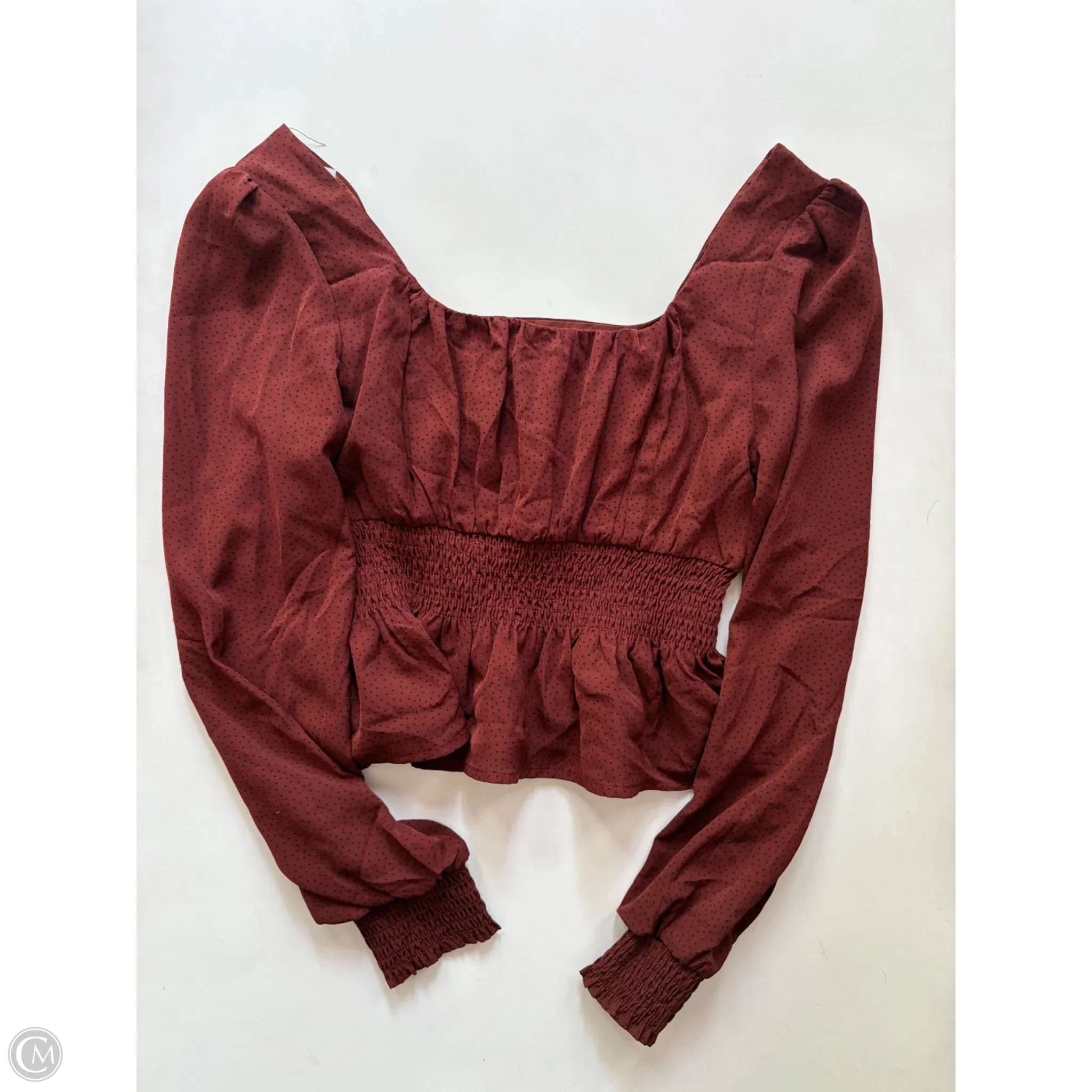Blouse Long Sleeve By Paper Crane In Brown, Size: S - Image 1