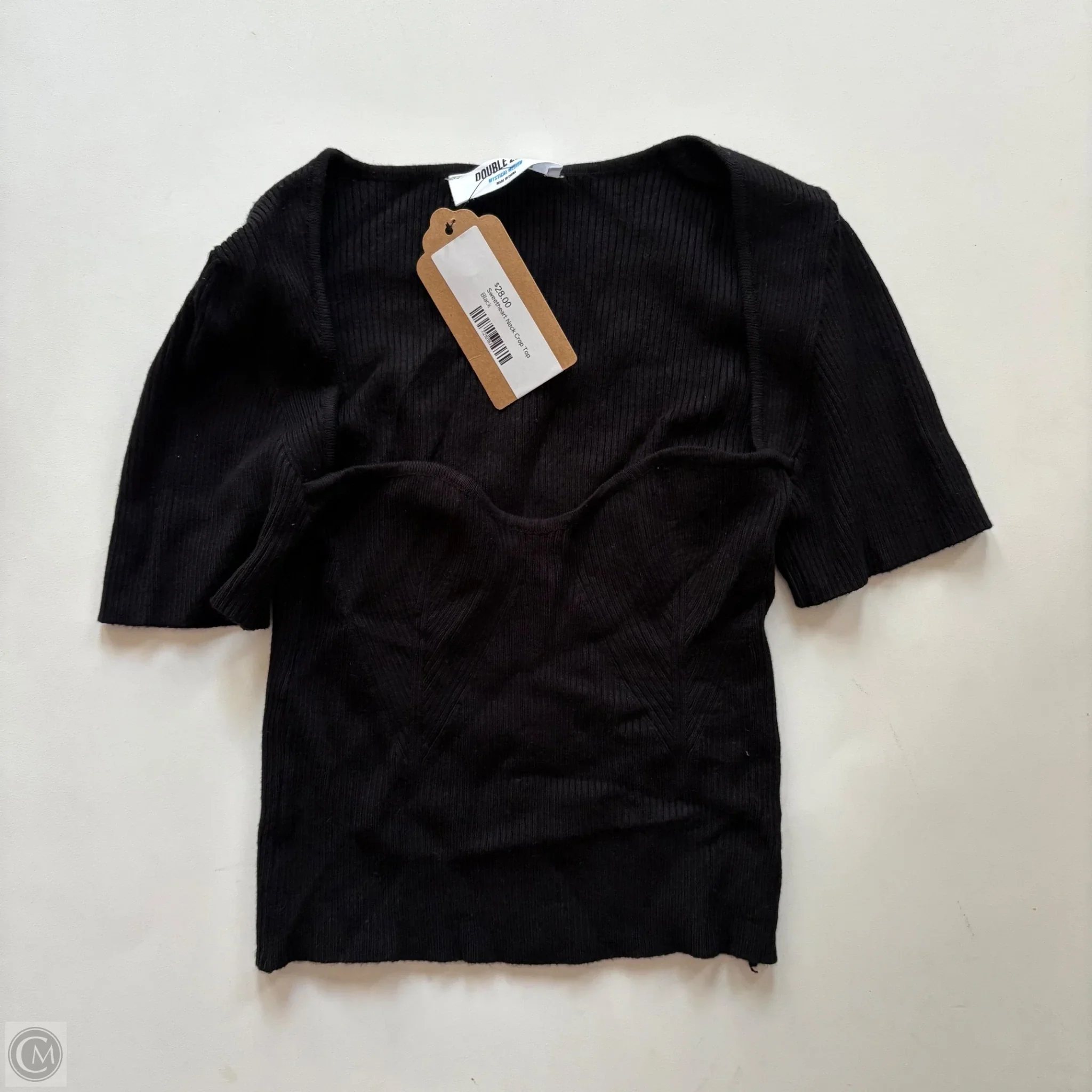 Blouse Short Sleeve By Double Zero In Black, Size: M - Image 1