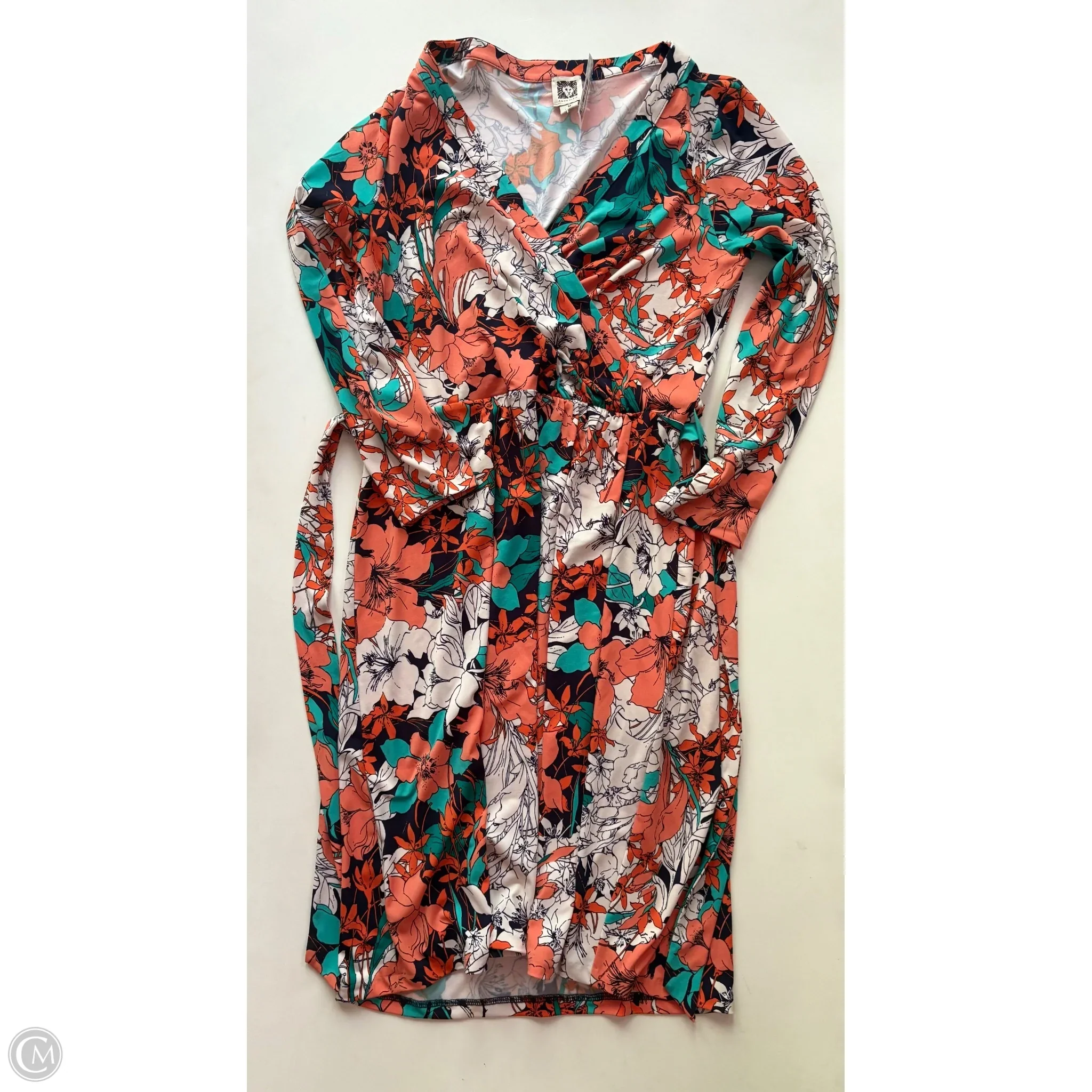 Dress Casual Short By Anne Klein In Floral Print, Size: M - Image 1