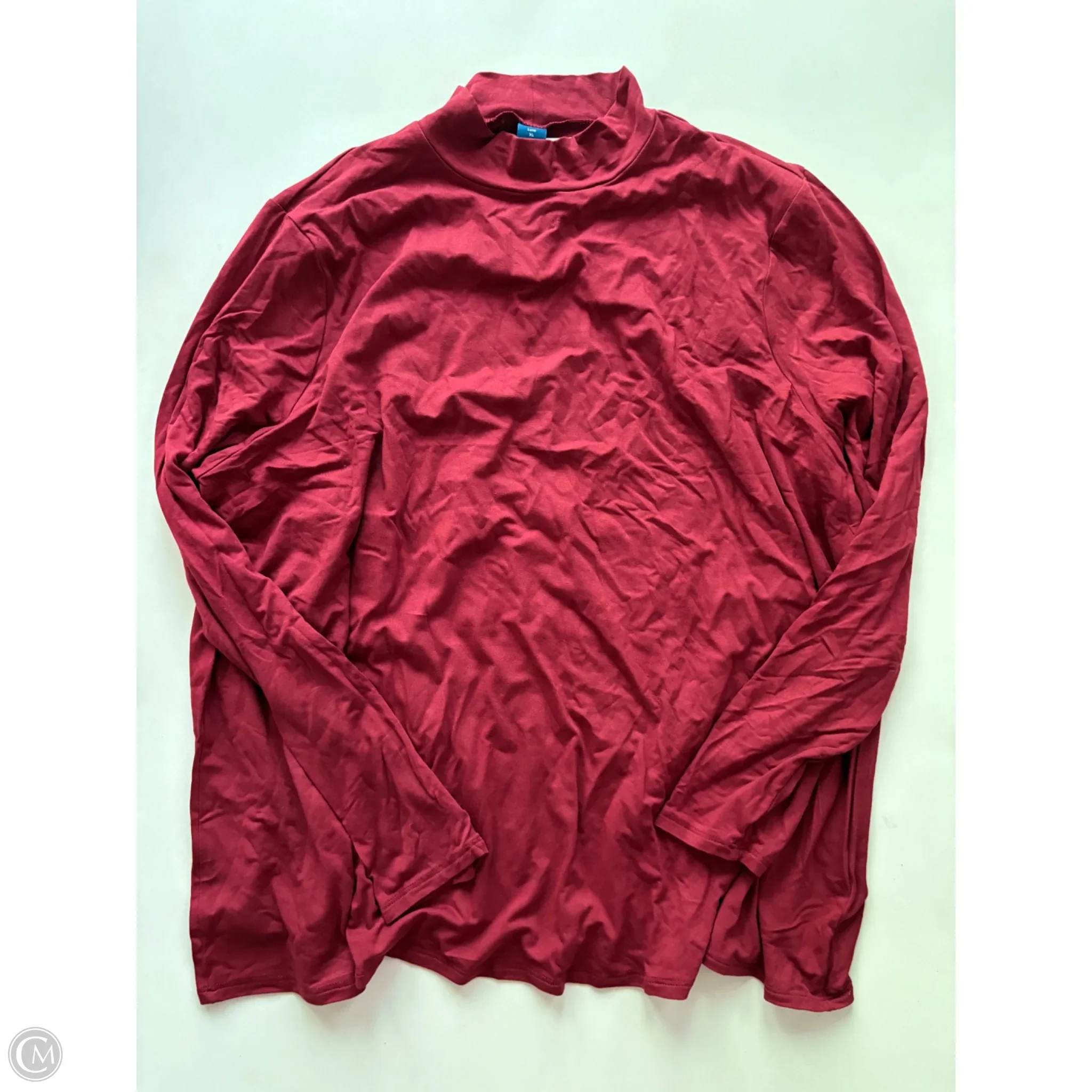 Blouse Long Sleeve By Old Navy In Red, Size: Xl - Image 1