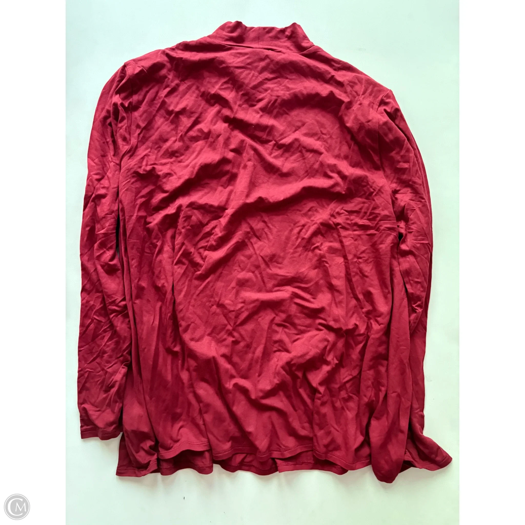 Blouse Long Sleeve By Old Navy In Red, Size: Xl - Image 2