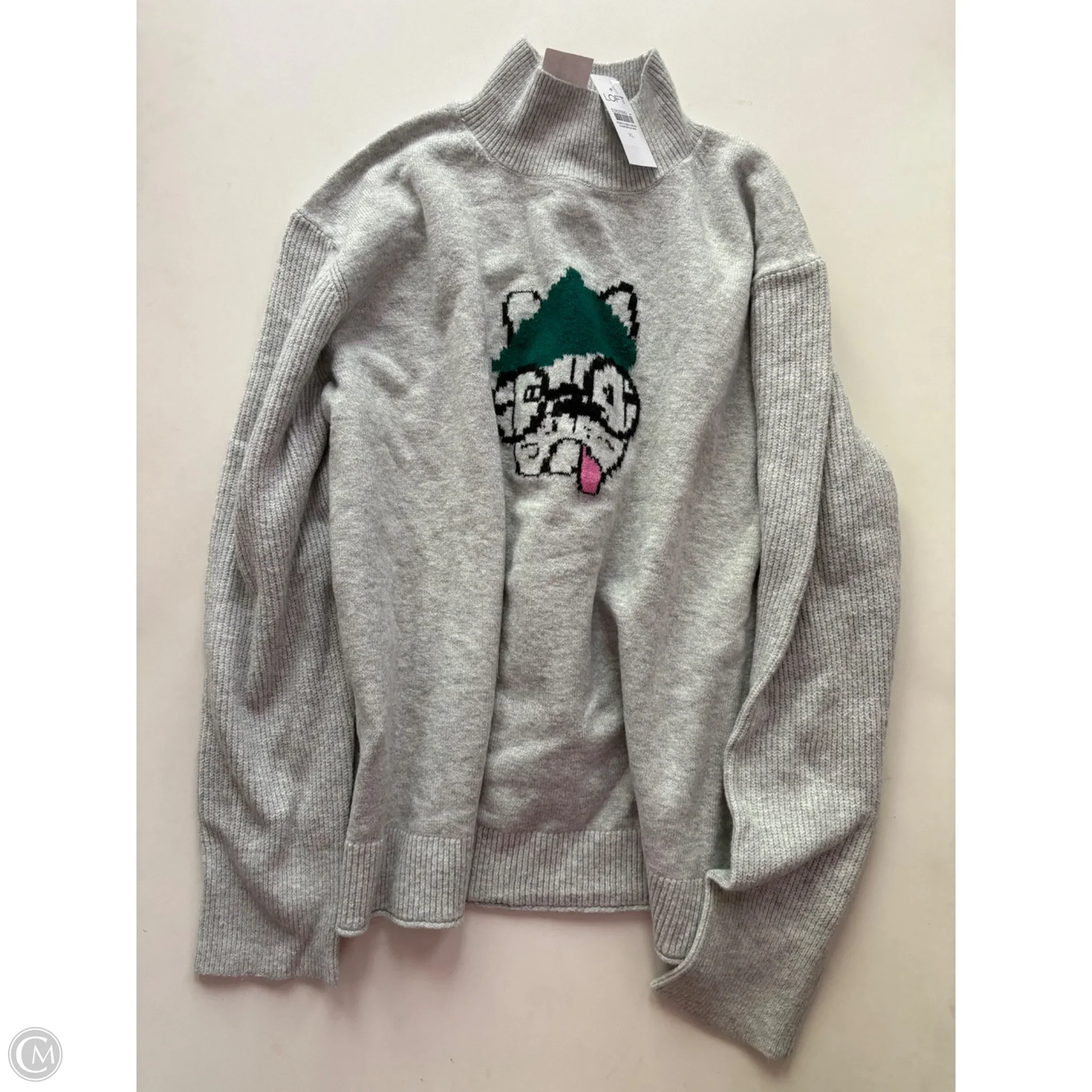 Sweater By Loft In Grey, Size: Xl - Image 1
