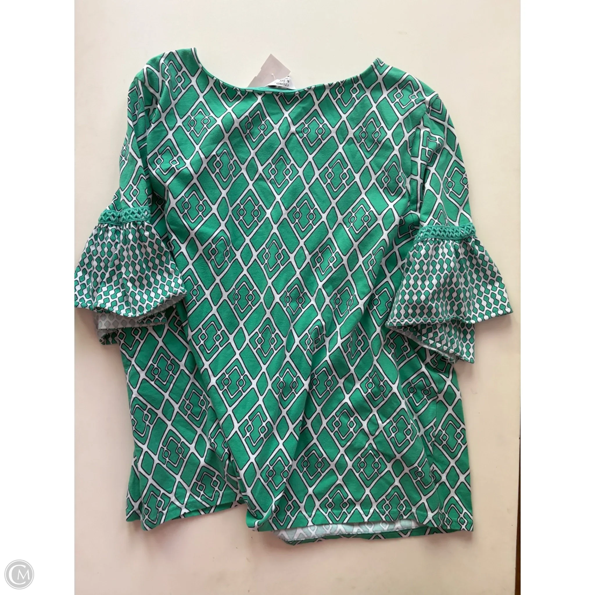 Blouse Short Sleeve By Crown And Ivy In Green, Size: 2x - Image 2