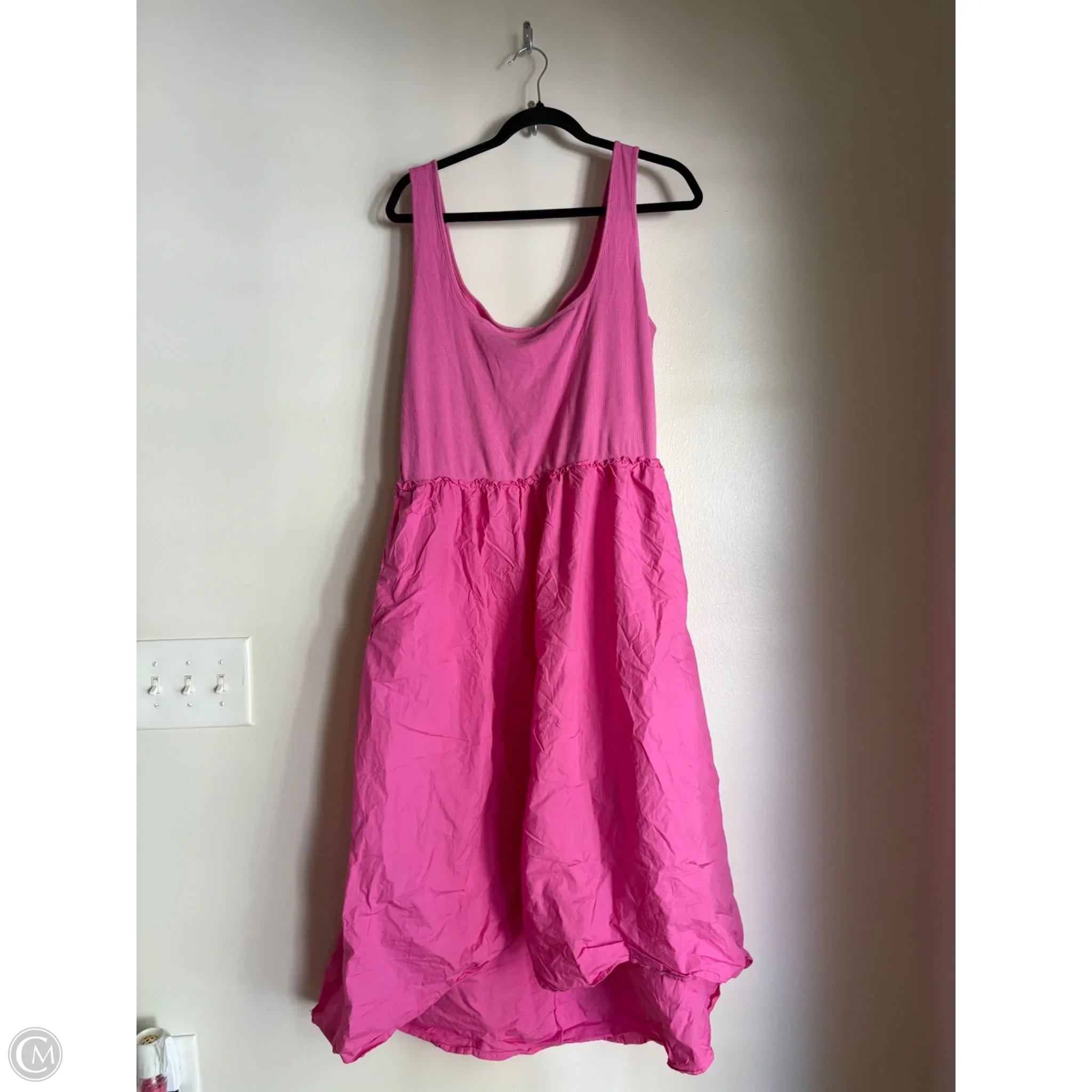 Dress Casual Midi By A New Day In Pink, Size: Xl - Image 1