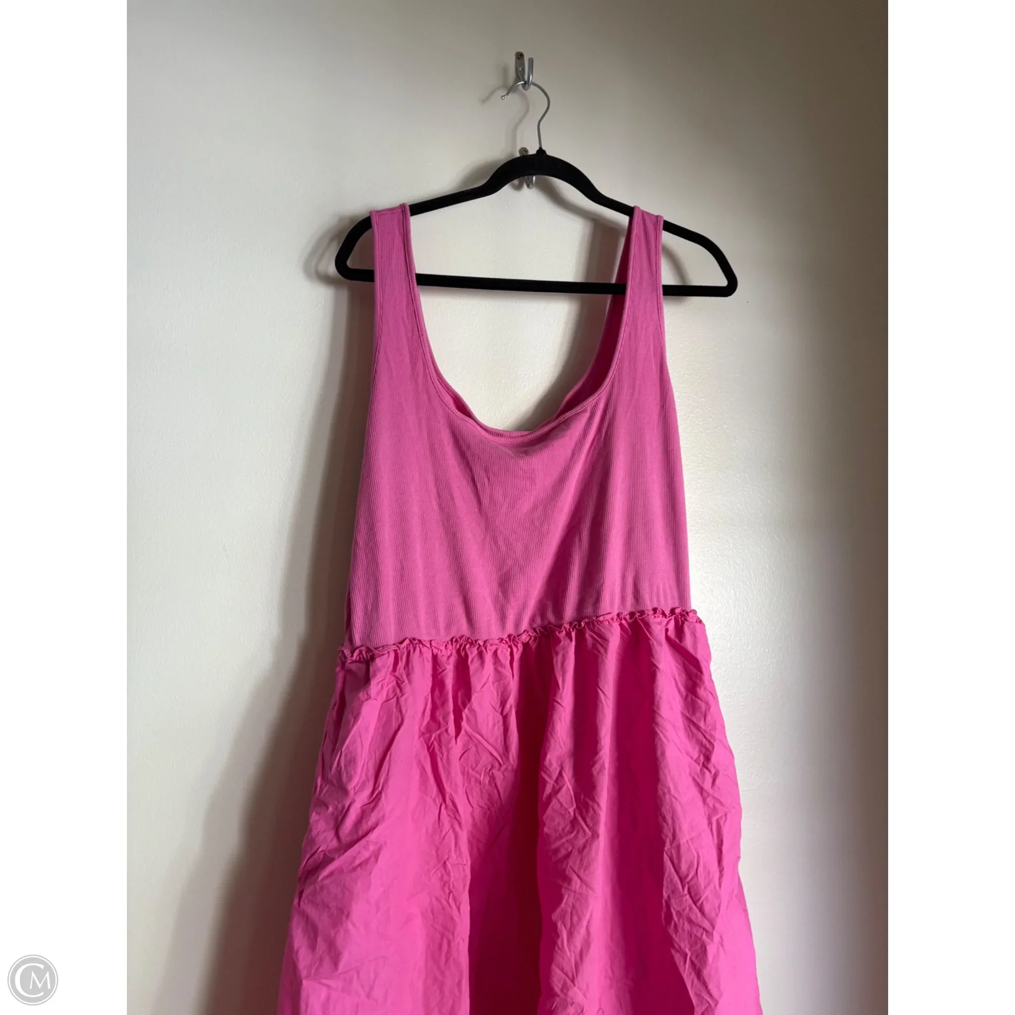 Dress Casual Midi By A New Day In Pink, Size: Xl - Image 3