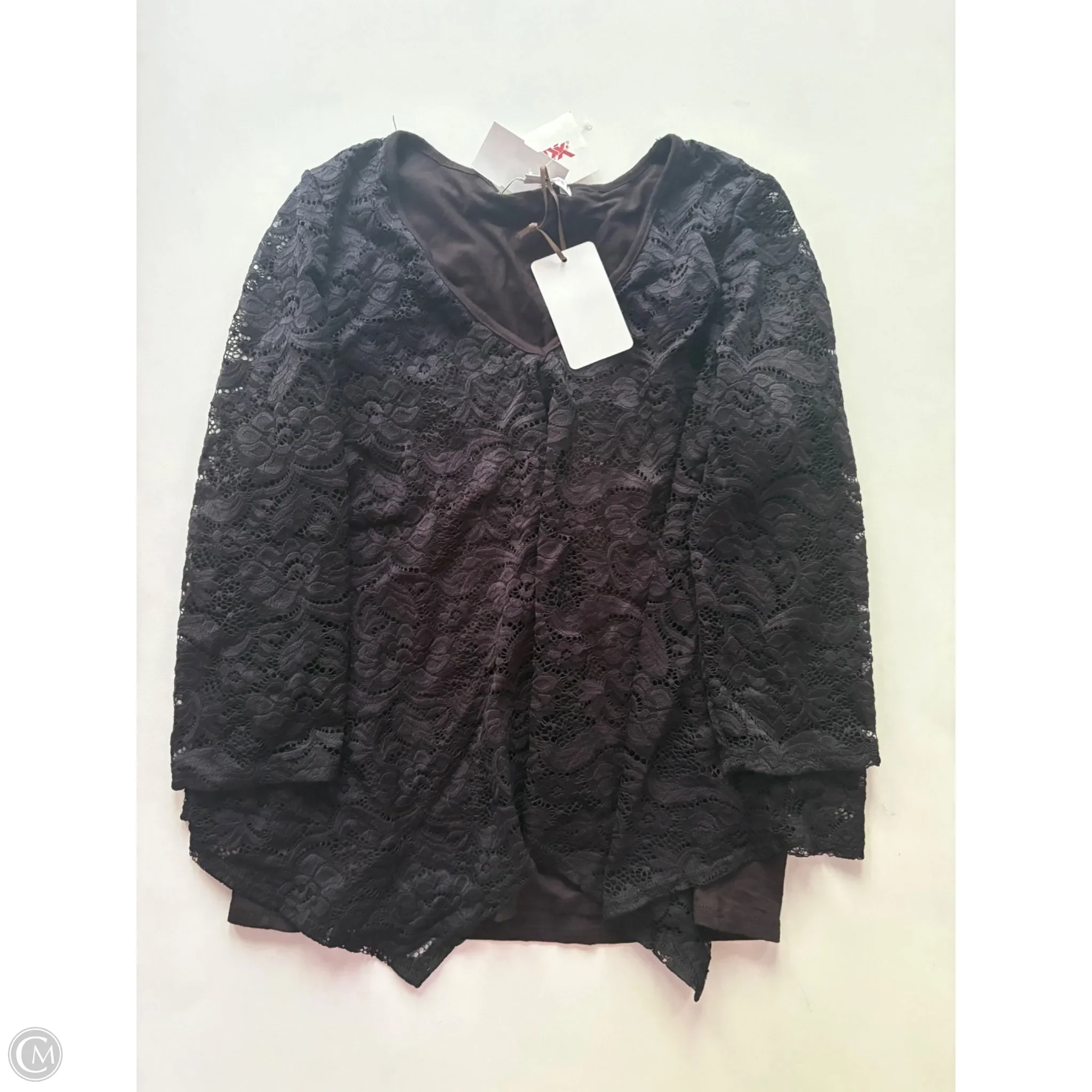 Blouse Long Sleeve By Green Envelope In Black, Size: S - Image 1