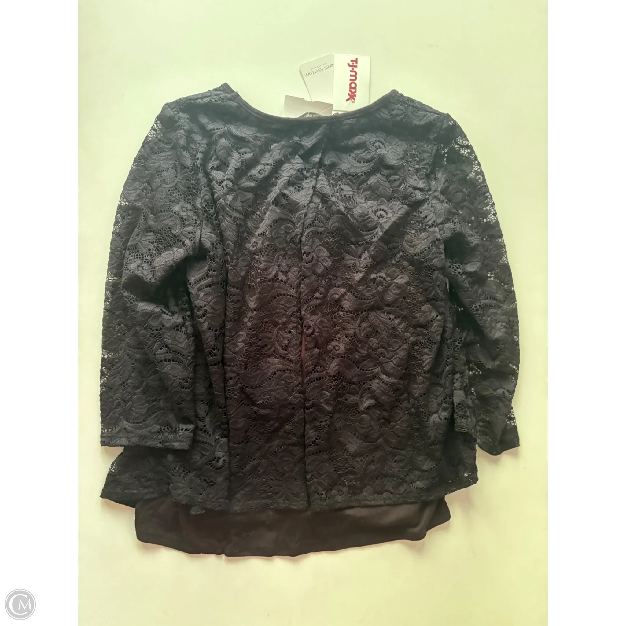 Blouse Long Sleeve By Green Envelope In Black, Size: S - Image 2